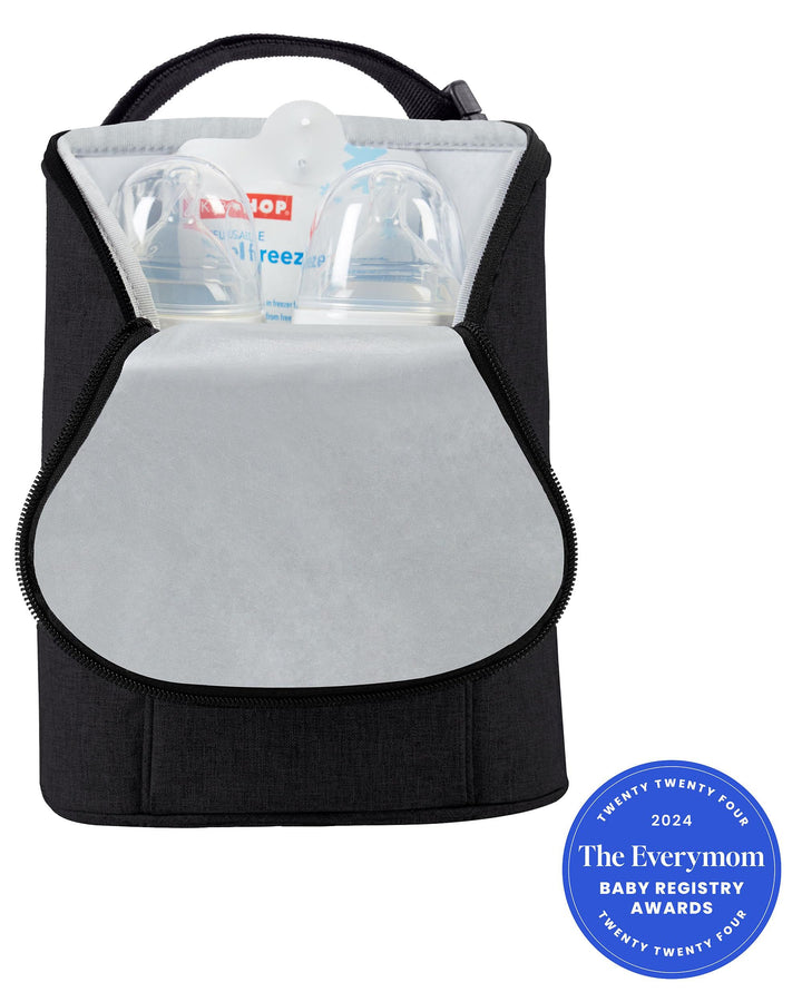 Skip Hop Baby Breastmilk Cooler Insulated Bottle Bag, Grab & Go, Black