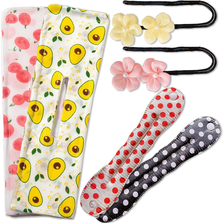 Caliee 6 PCS Bun Maker with Magic Twist Shining Flowers - Hair Styling Accessories for Girls Kids