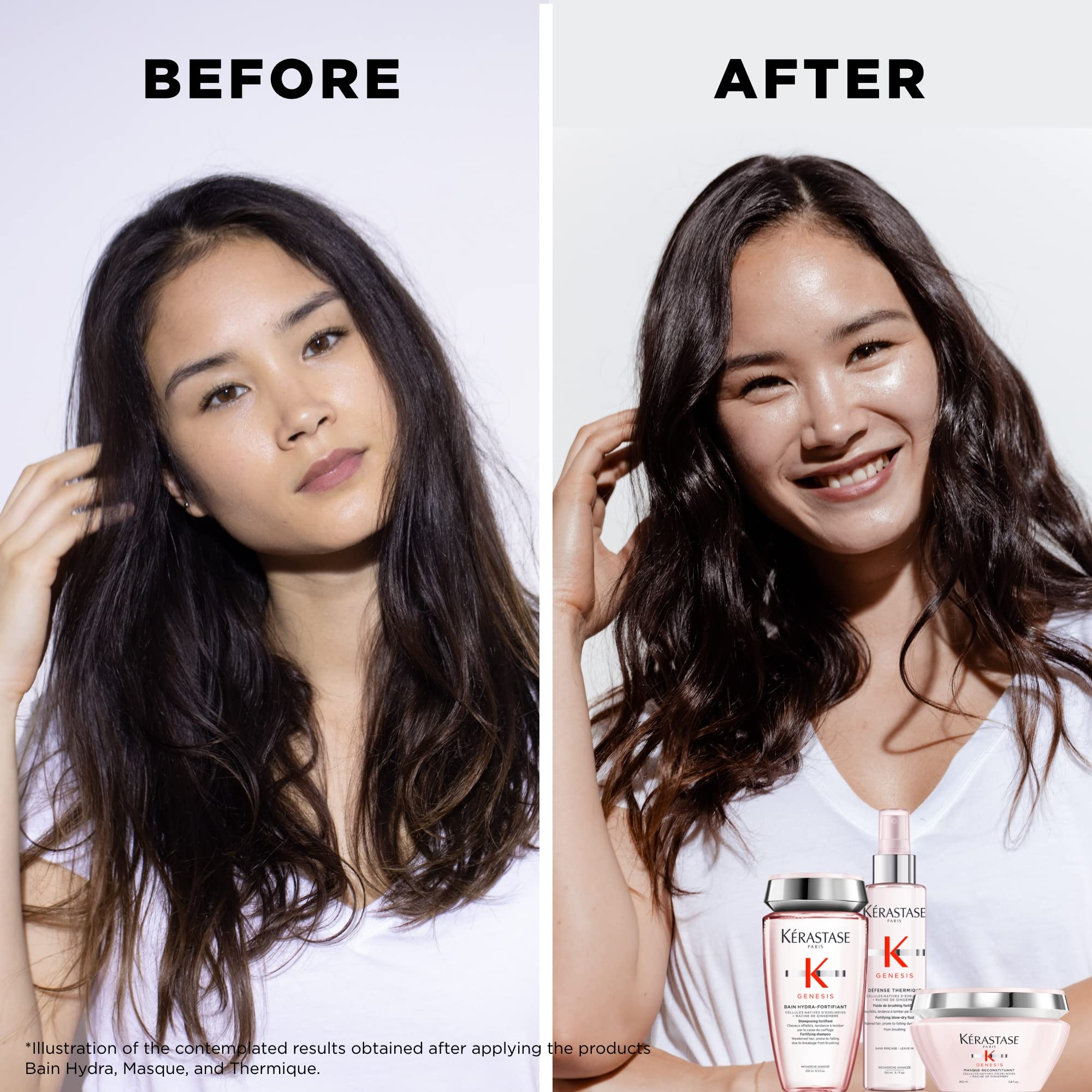 KÉRASTASE Genesis Nutri-Fortifiant Shampoo, Anti-Breakage & Strengthening for Weak or Damaged Hair, Nourishes & Hydrates Hair for All Hair Types, 8.5 Fl Oz