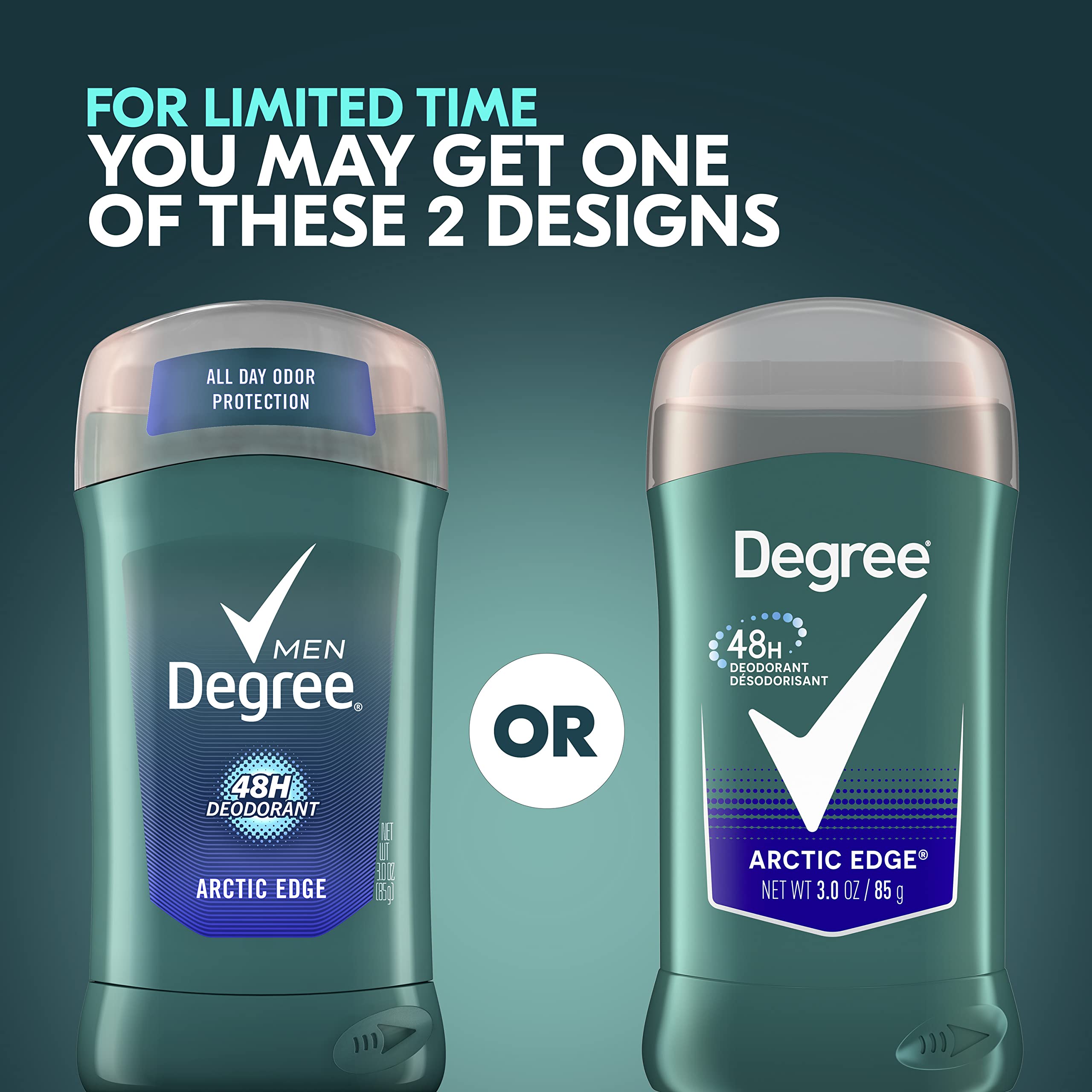 Degree Deodorant Mens Time Released Arctic Edge 3 Ounce (6 Pack)