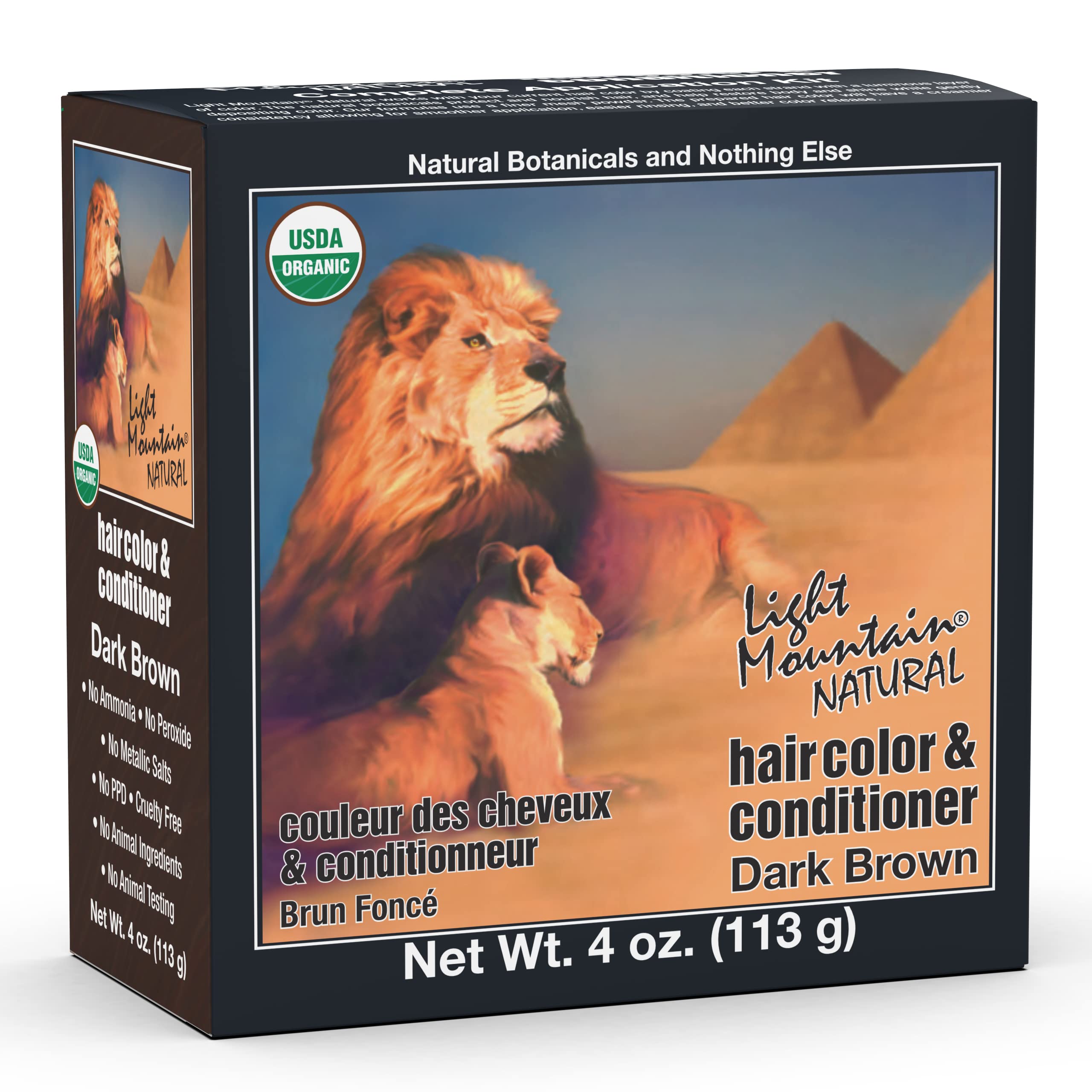 Light Mountain Hair Color and Conditioner, Dark Brown, 113g