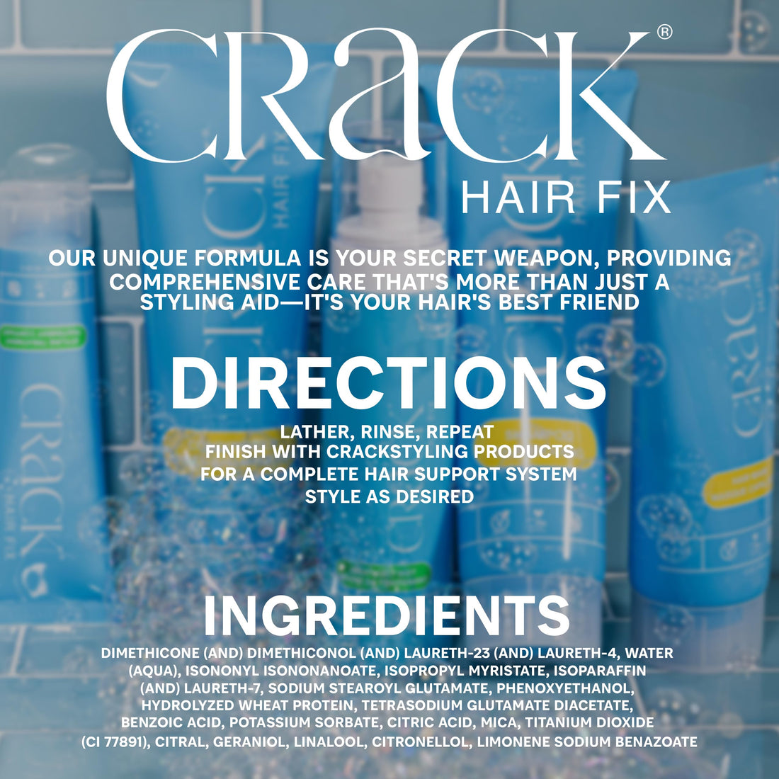 Crack: Protective Improved-Shine Clean & Soaper Shampoo with Protective Leave-In Treatment Conditioner, 10 oz each