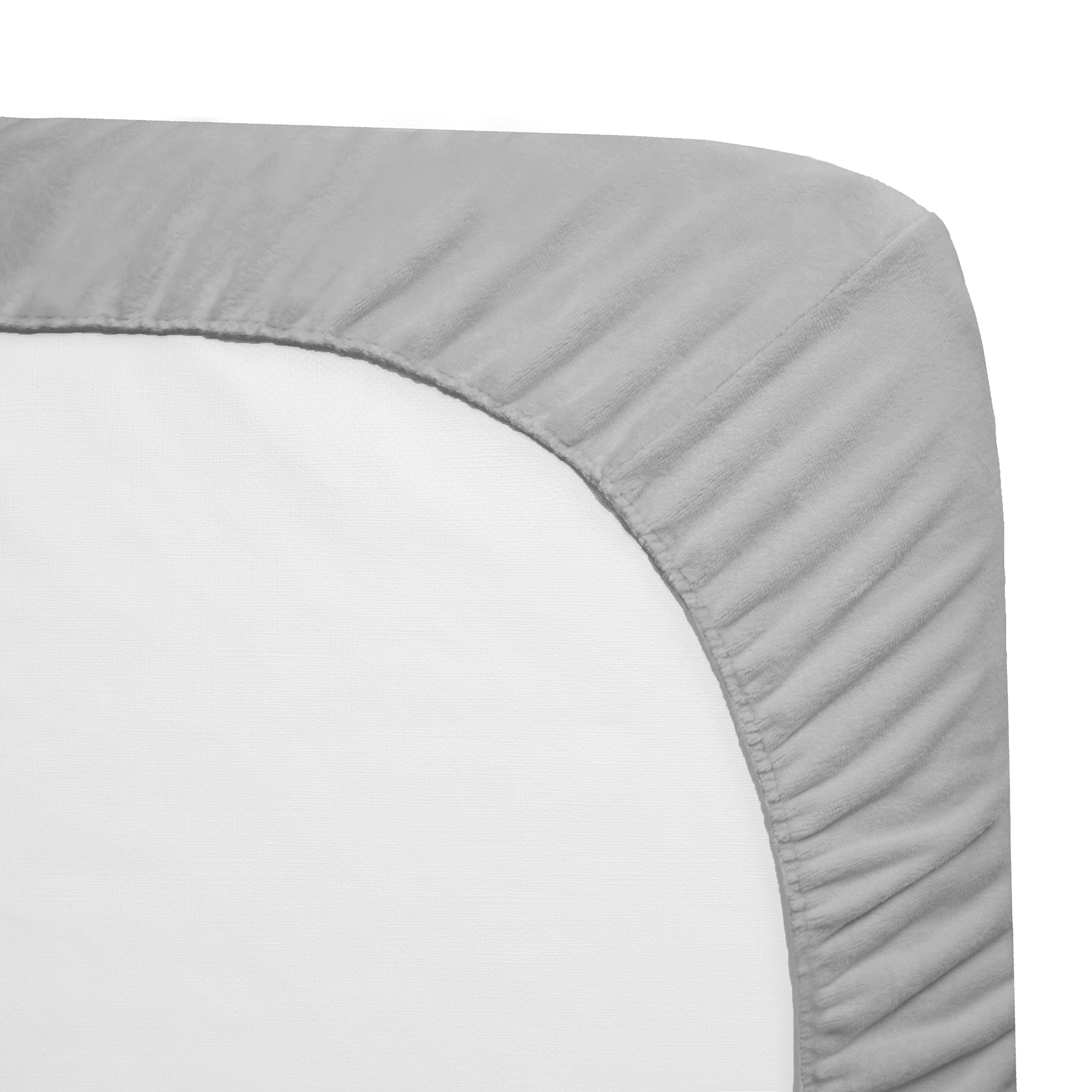American Baby Company Heavenly Soft Chenille Fitted Crib Sheet 28 x 52, Warm and Cozy Neutral Chenille Sheet, Steel Gray, for Boys and Girls, Fits Crib and Toddler Bed mattresses