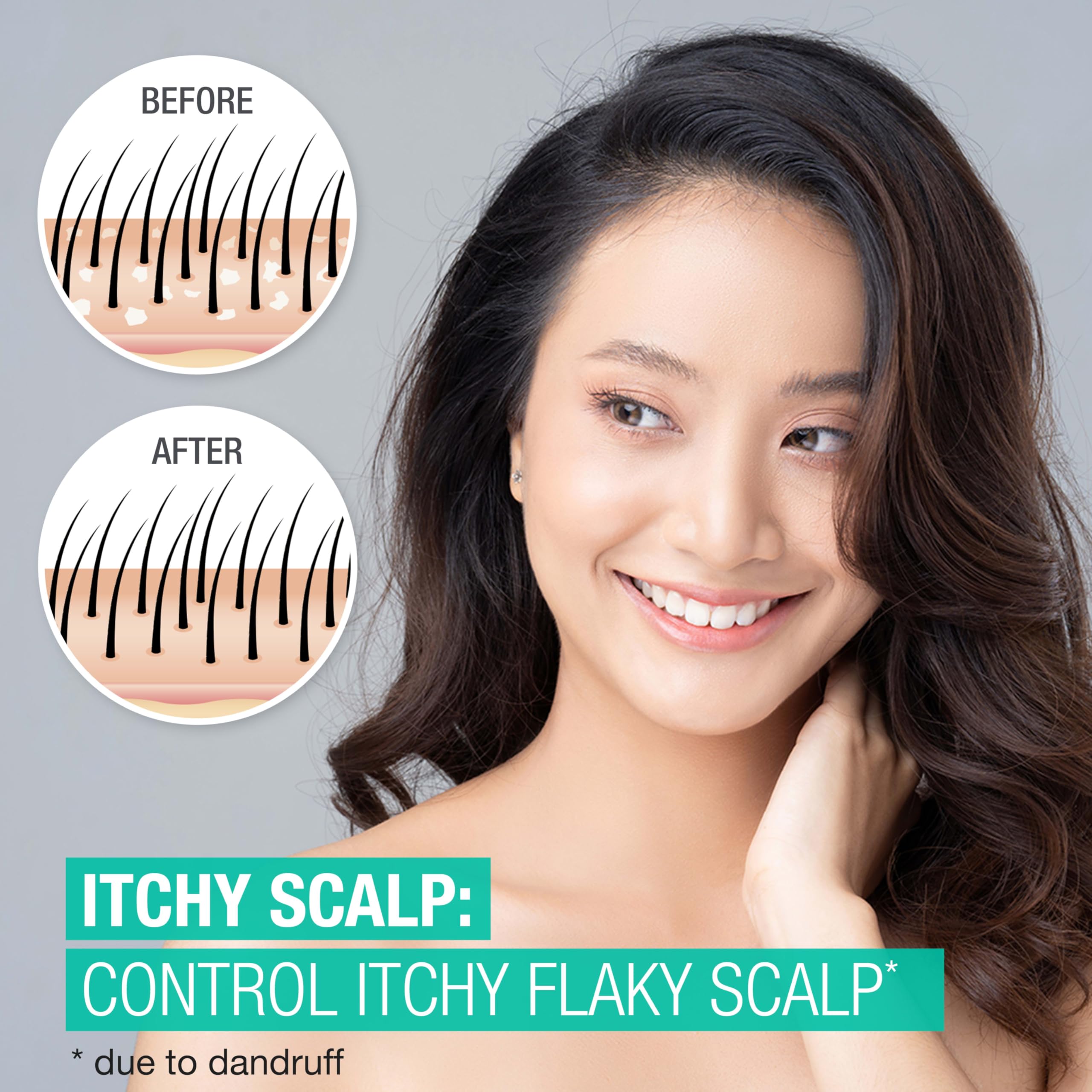 Neutrogena Scalp Therapy Anti-Dandruff Shampoo for Itchy Scalp, 2.5% salicylic acid with Peppermint Fragrance, 12 fl oz