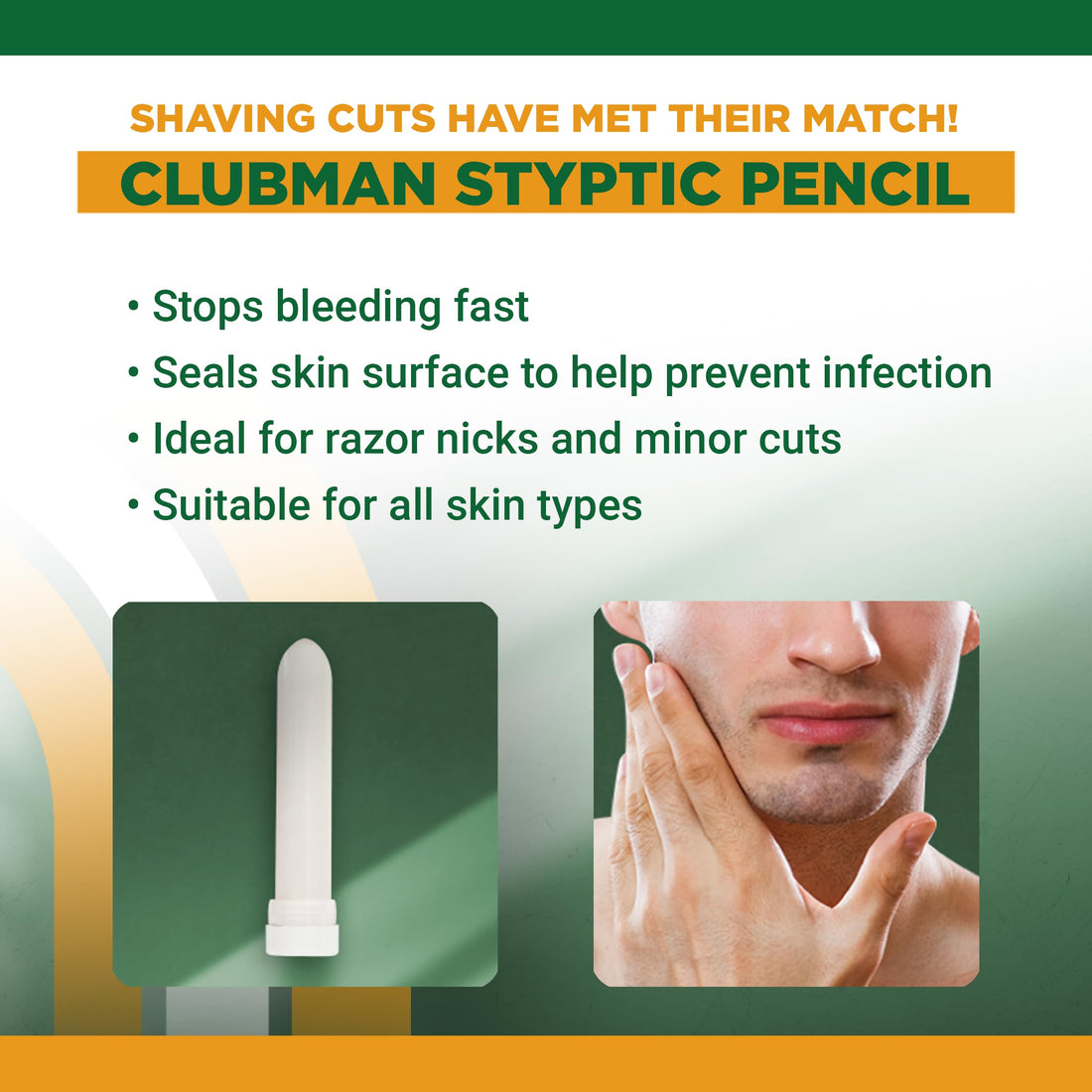 Clubman Jumbo Styptic Pencil, 1 Oz (Pack of 6)