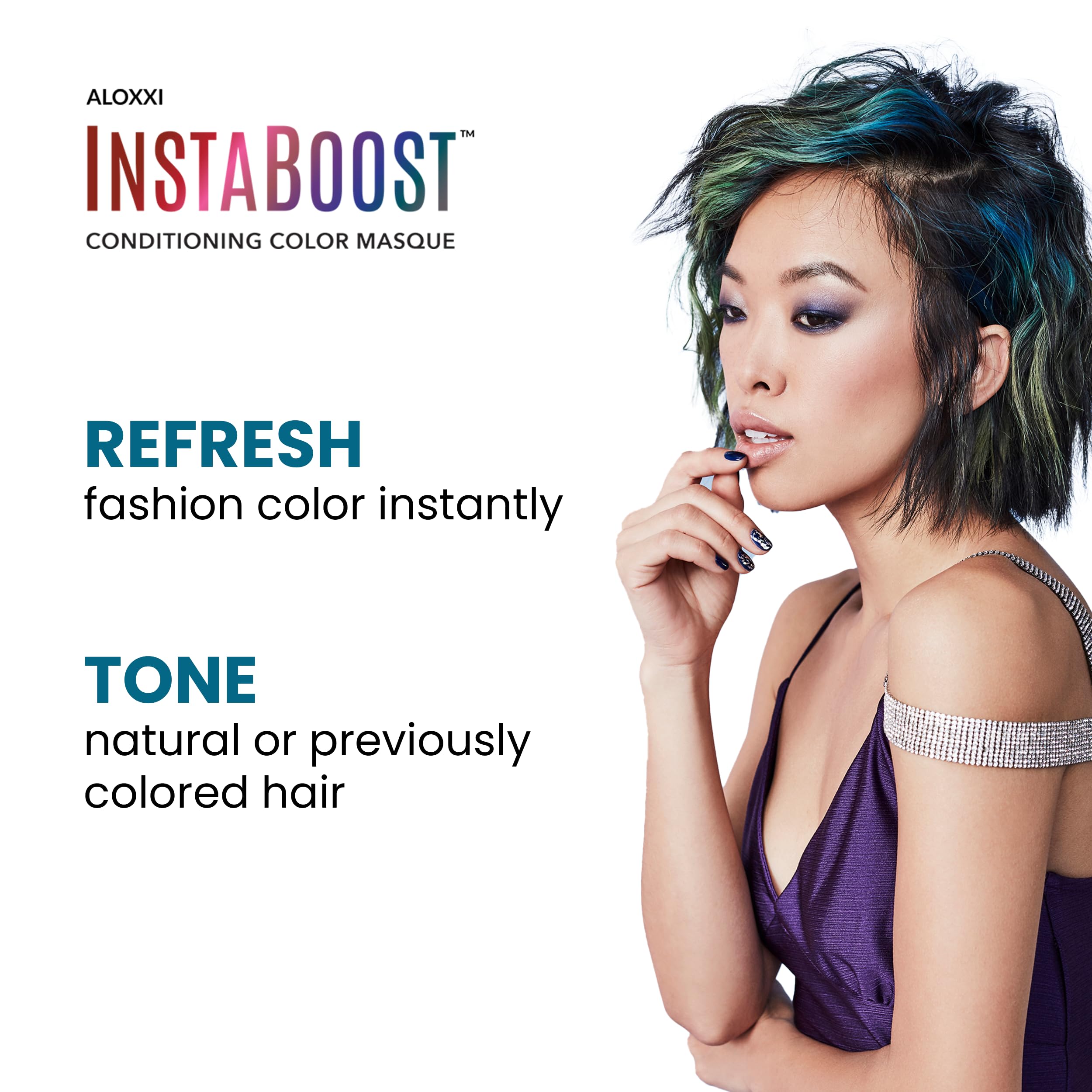 Aloxxi Instaboost Conditioning Color Masque, Aquamarine Dream, 6.8 Fl Oz