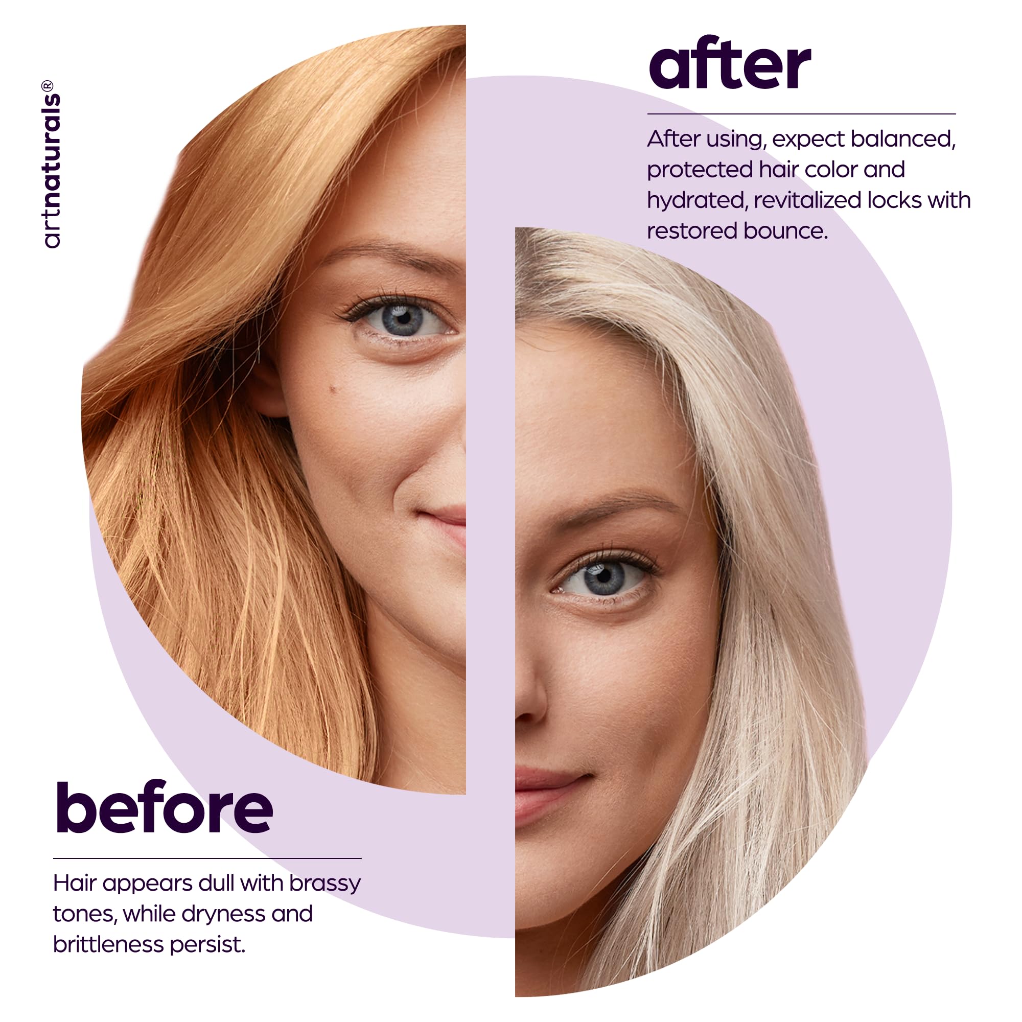 ArtNaturals Purple Conditioner for Blonde Hair â€“ (16 Fl Oz / 473ml) â€“ Protects, Balances and Tones â€“ Bleached, Color Treated and Silver Hair - Sulfate Free: Purple Conditioner