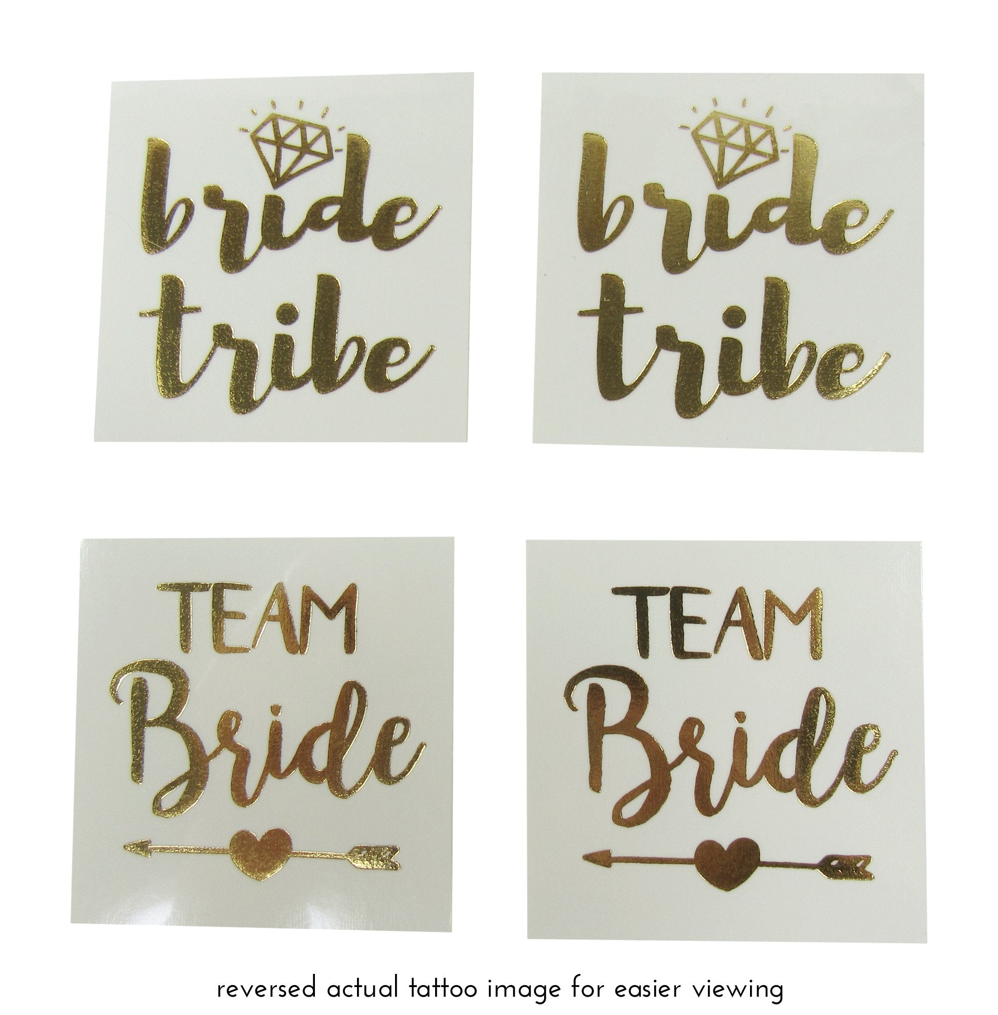 Bachelorette Party Tattoo, Bridal Shower Supplies For Bridesmaids, Gold Metallic Temporary Tattoos Favors