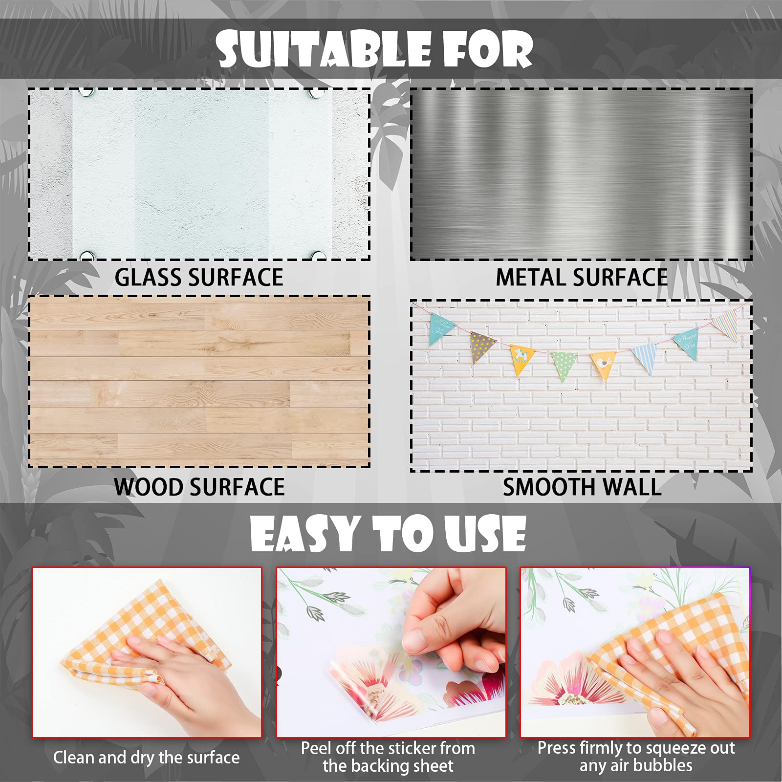 Chinco 4 Sheets Mountain Wall Decal Rustic Wall Stickers Nursery Dreamy Forest with Pine Tree Deer Peel and Stick Inspirational Quote Decals DIY for Kids' Room (Black,11.81 x 9.45 Inches)