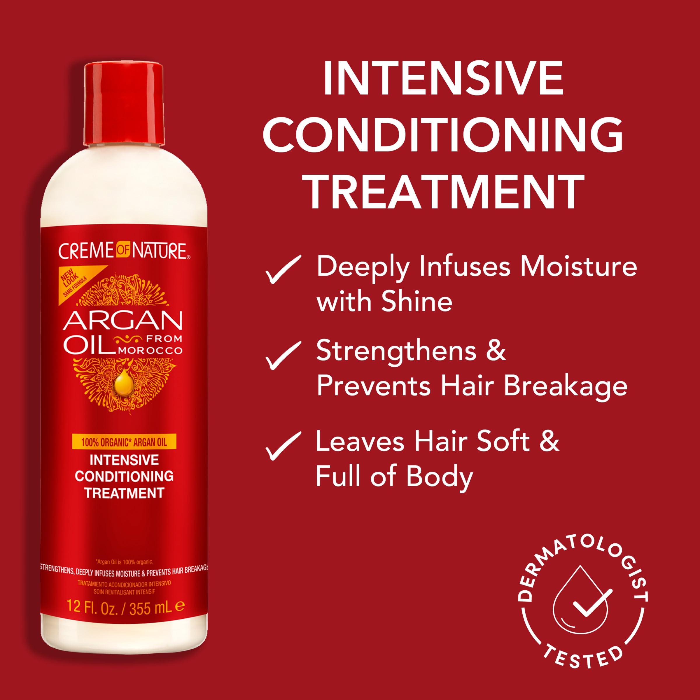 Creme of Nature Creme of Nature® Argan Oil from Morocco Sulfate-Free Moisture & Shine Shampoo and Intensive Conditioning Treatment Amazon Bundle, 2 count