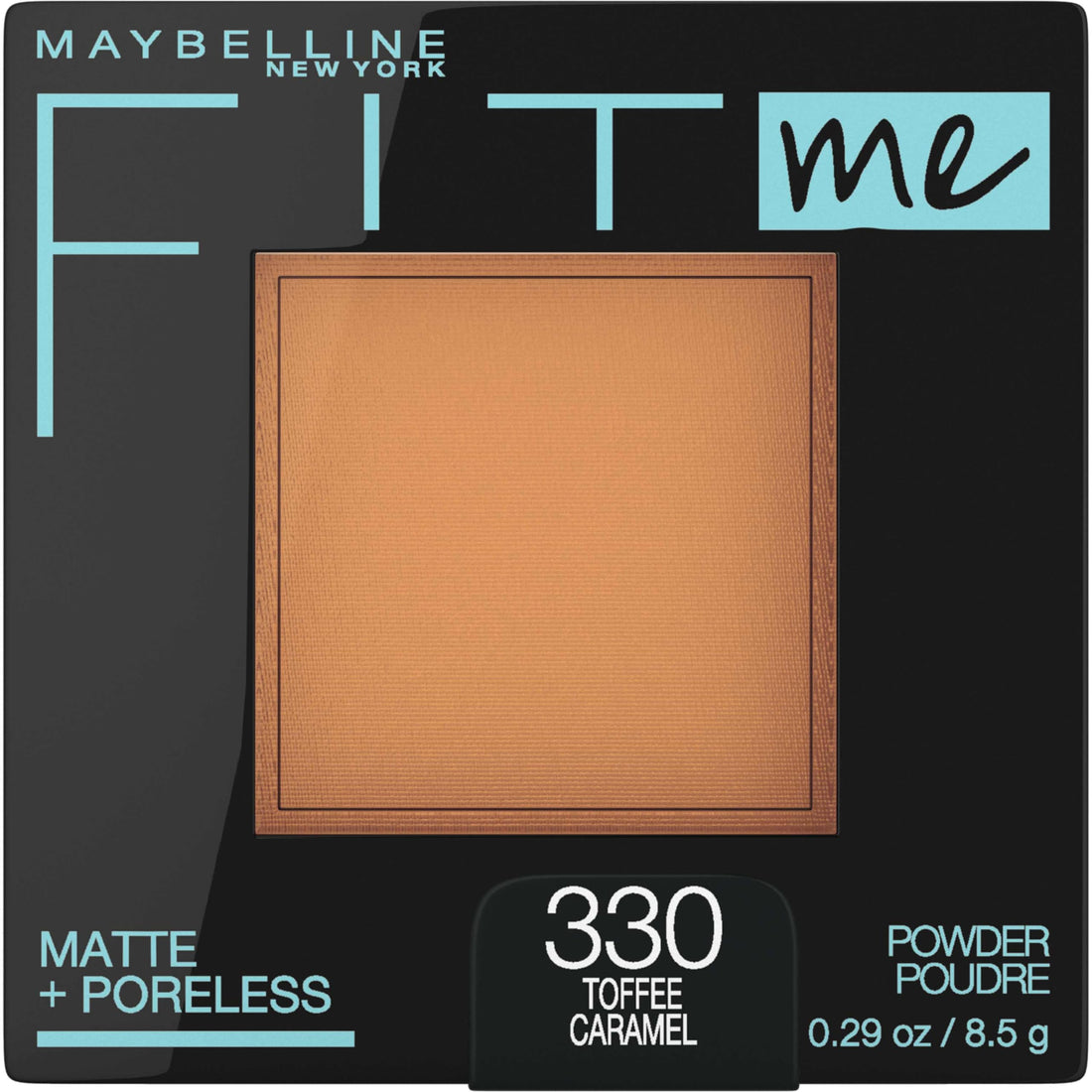 Maybelline Fit Me Matte + Poreless Pressed Face Powder Makeup & Setting Powder, Toffee, 1 Count