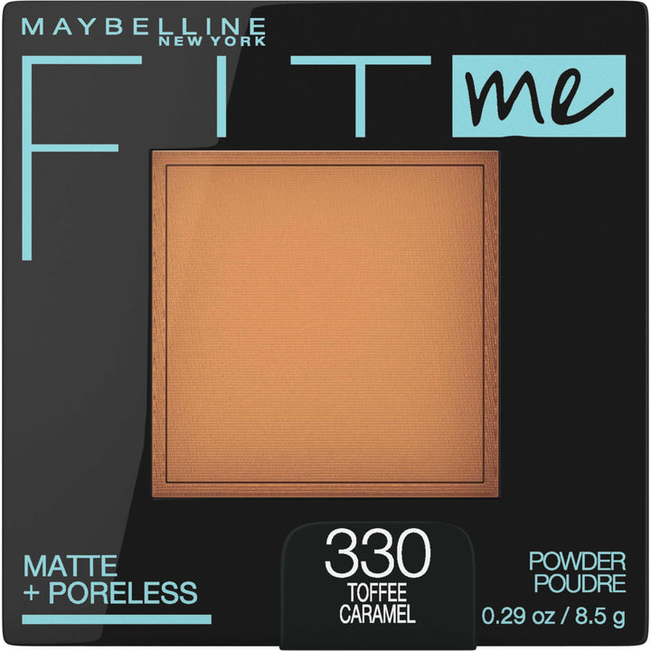 Maybelline Fit Me Matte + Poreless Pressed Face Powder Makeup & Setting Powder, Toffee, 1 Count