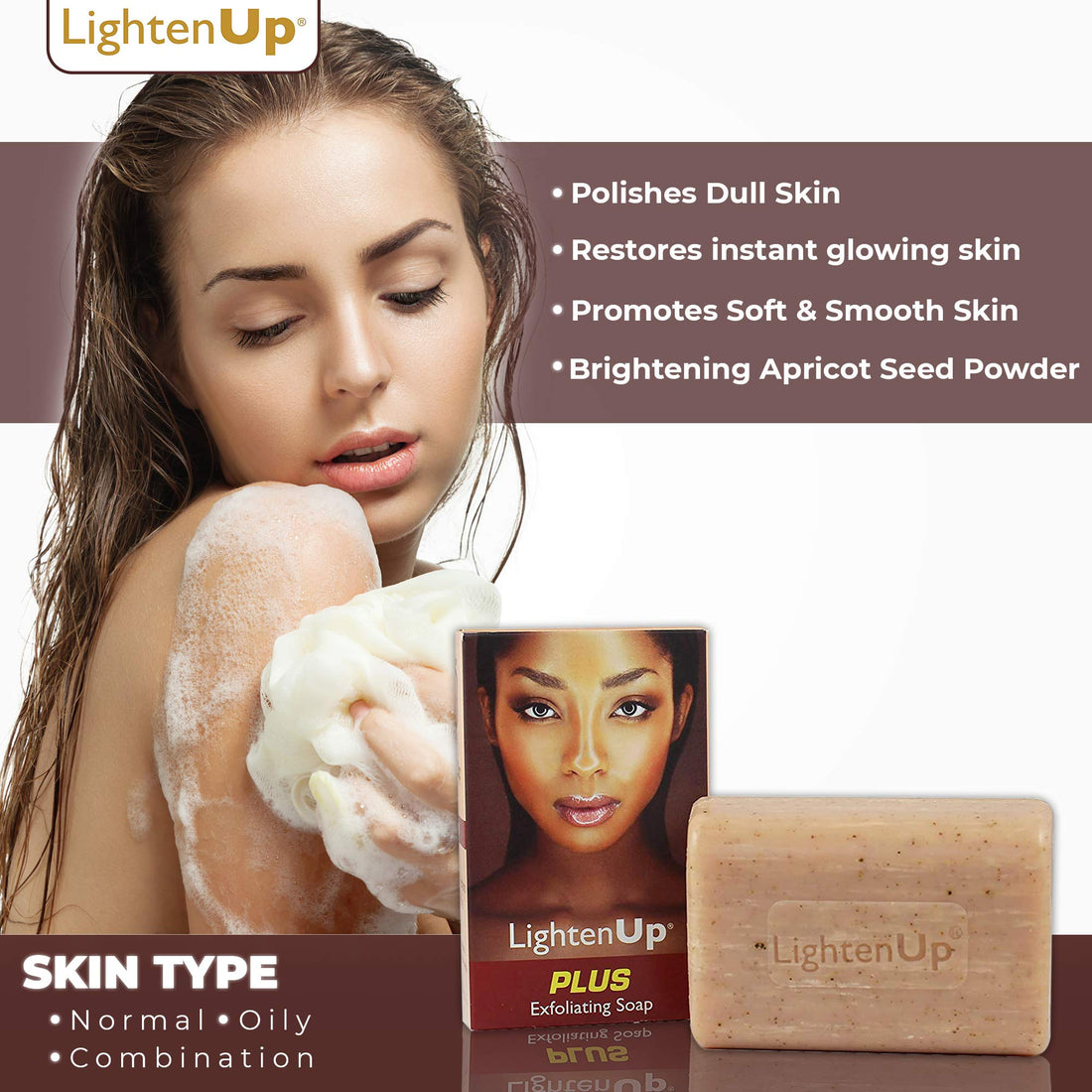 LightenUp Exfoliating Lightening Brightening Soap 200g