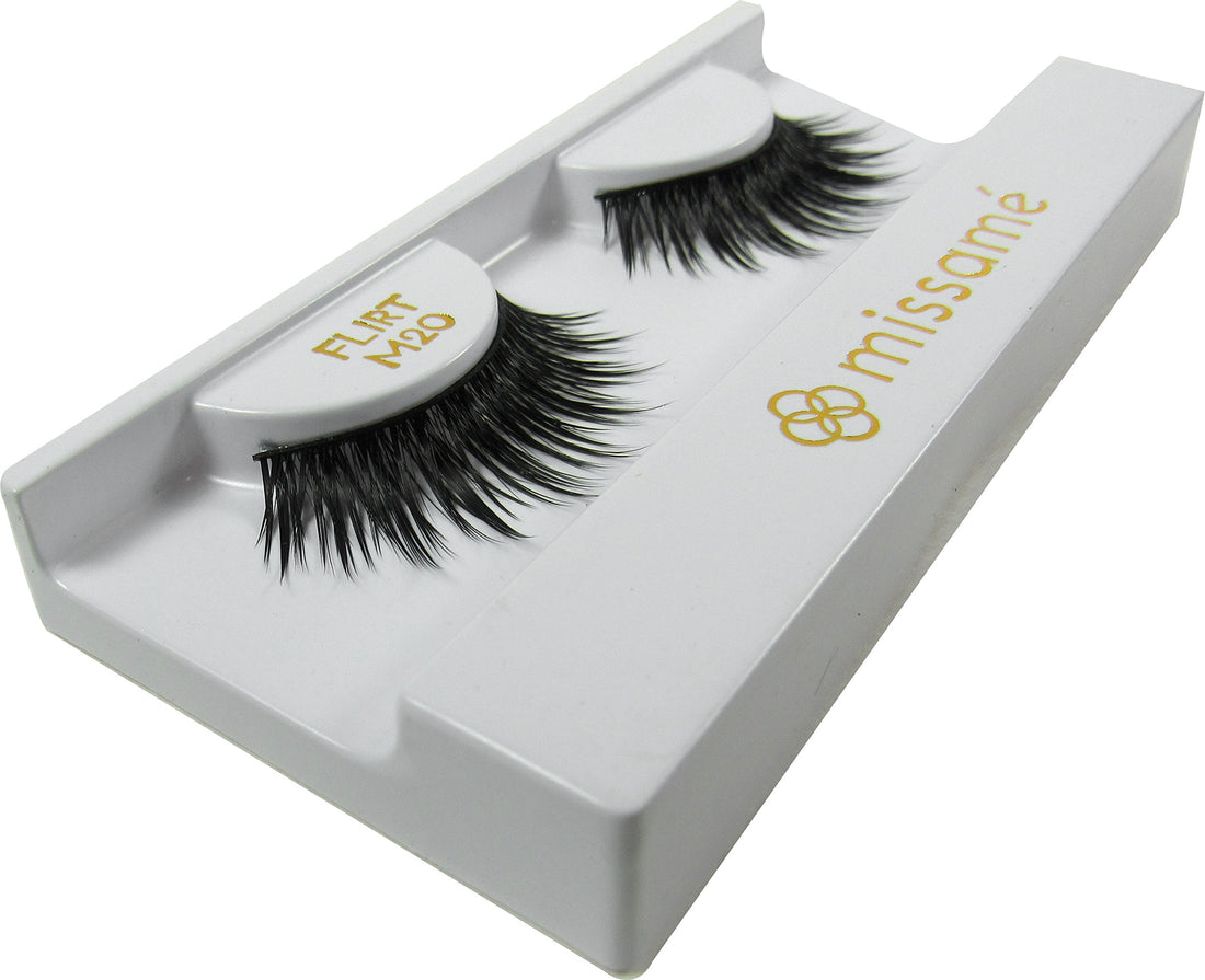 Missamé FLIRT Deluxe Party False Eyelashes Set Handmade with Synthetic Fibers Black 3 Pairs