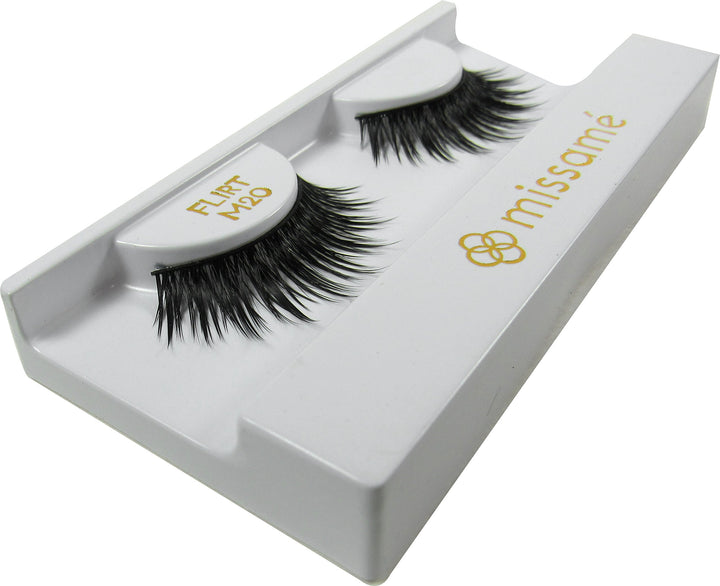 Missamé FLIRT Deluxe Party False Eyelashes Set Handmade with Synthetic Fibers Black 3 Pairs