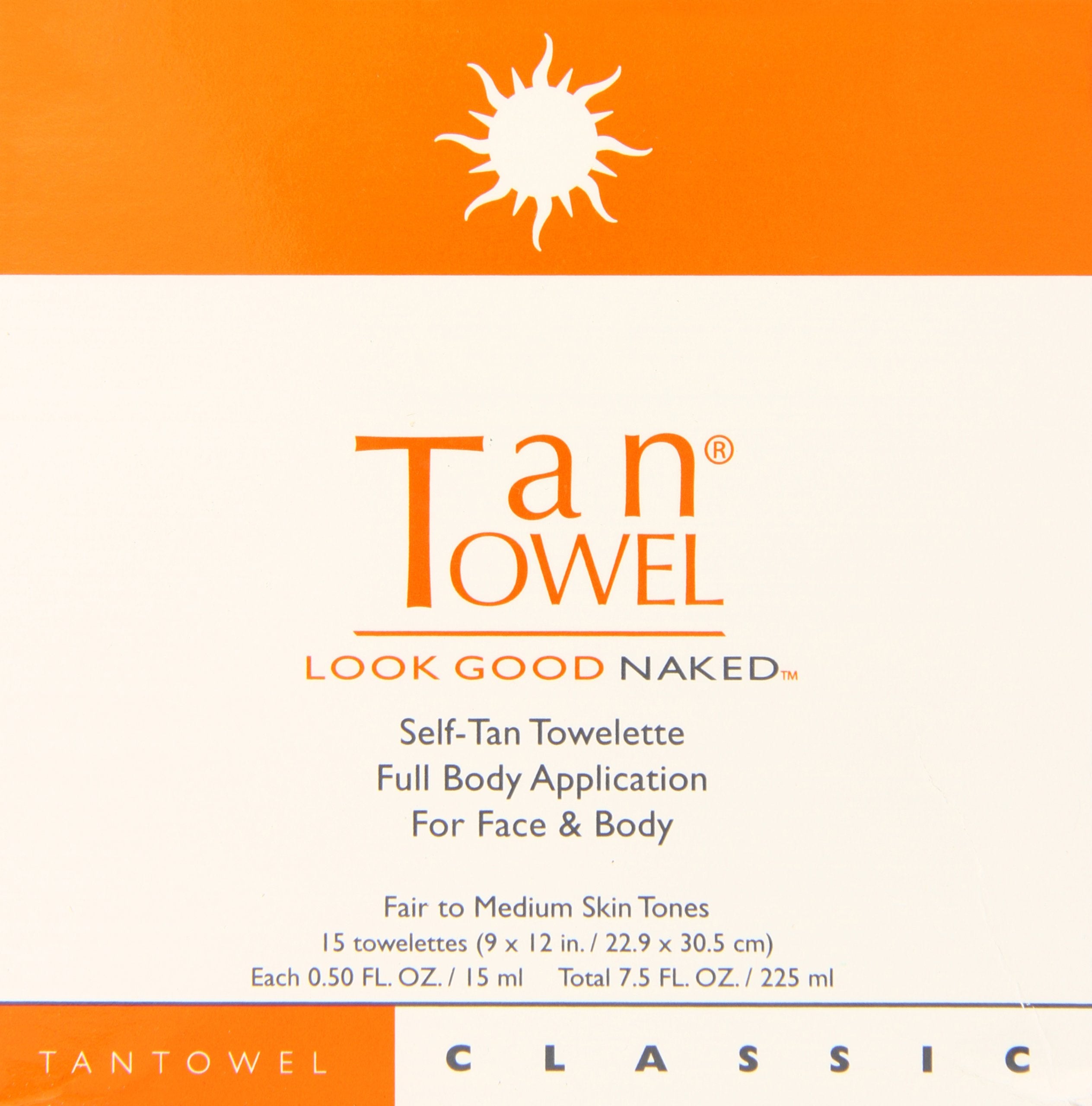 Tan Towel Self Tan Towelette Classic 15 Count