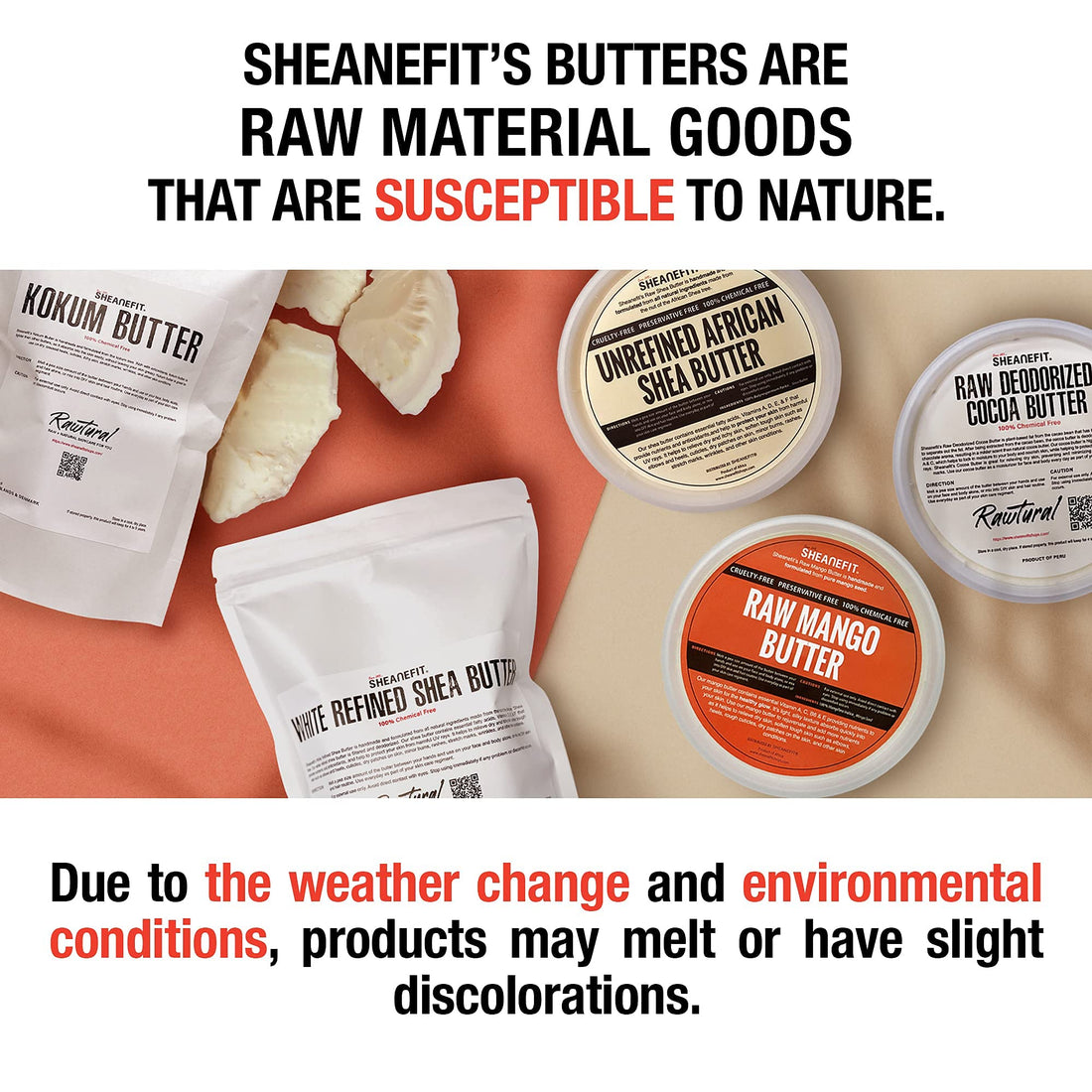 Sheanefit Raw Unrefined African Shea Butter, Natural Body Butter, Soft & Smooth Daily Moisturizer For Face & Body Ivory 16oz (Pack of 1)
