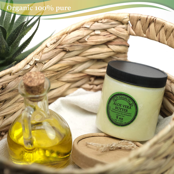 Dr Adorable - 8 oz - Aloe Vera Butter - Pure Natural Premium Organic Cold Pressed