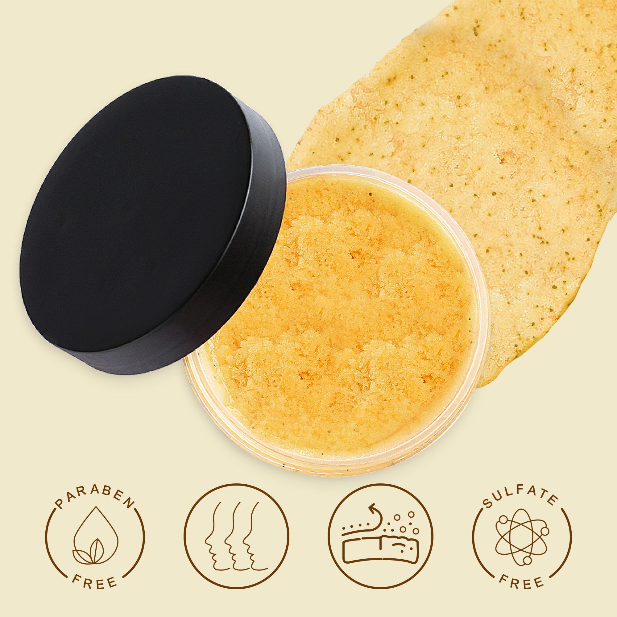 Turmeric Scrub - for Face and Body, Natural Ingredients with Vitamin C to Cleanse and Hydrate Skin, Turmeric Scrub Skin Care for All Skin Types