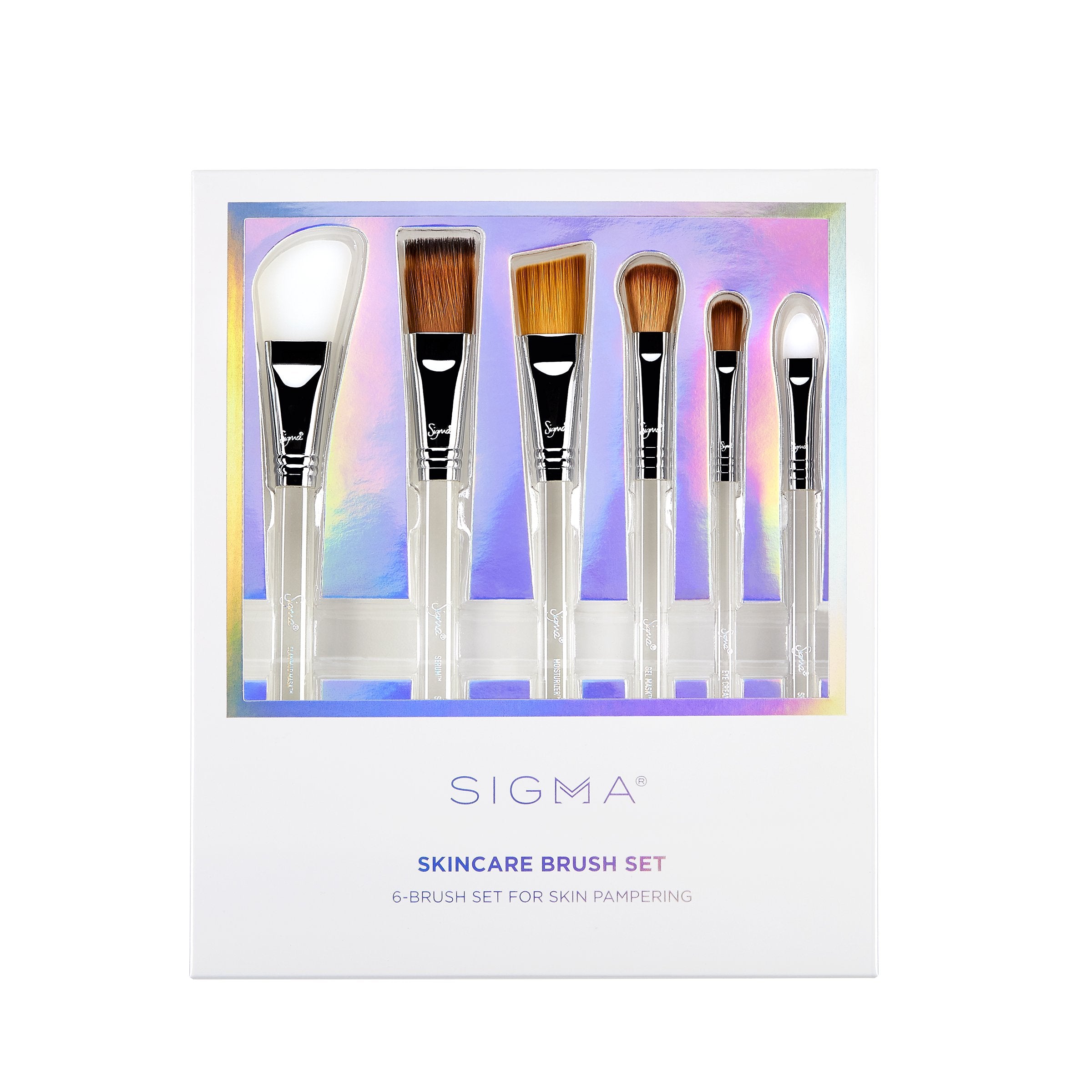Sigma Beauty Sigma | Skincare Brush Set | 6-Brush Set For Skin Pampering