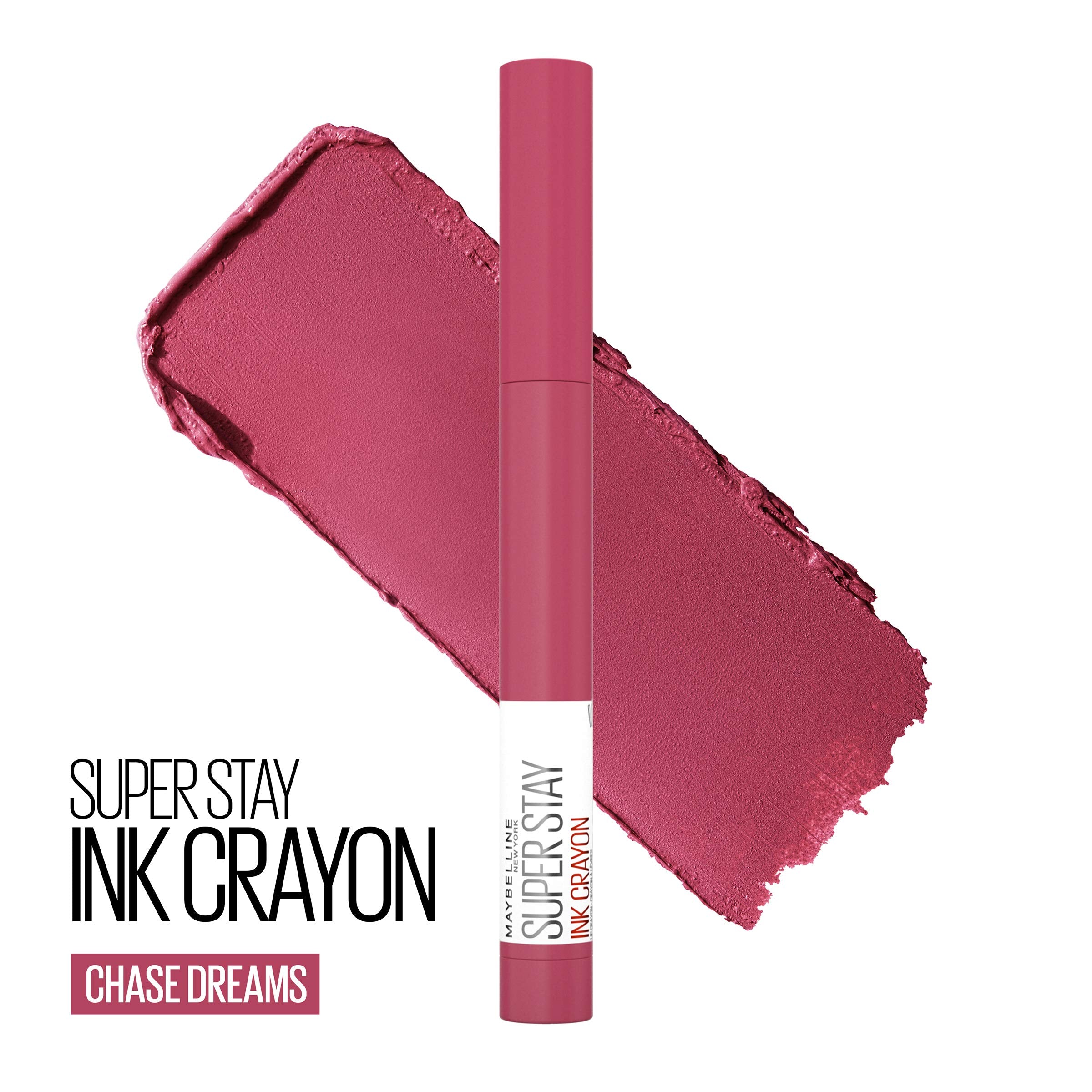 Maybelline New York Maybelline Super Stay Ink Crayon Matte Longwear Lipstick Makeup, Chase Dreams, 0.04 Ounce ., 150 Chase Dreams, 0.04 ounces (Pack of 2)