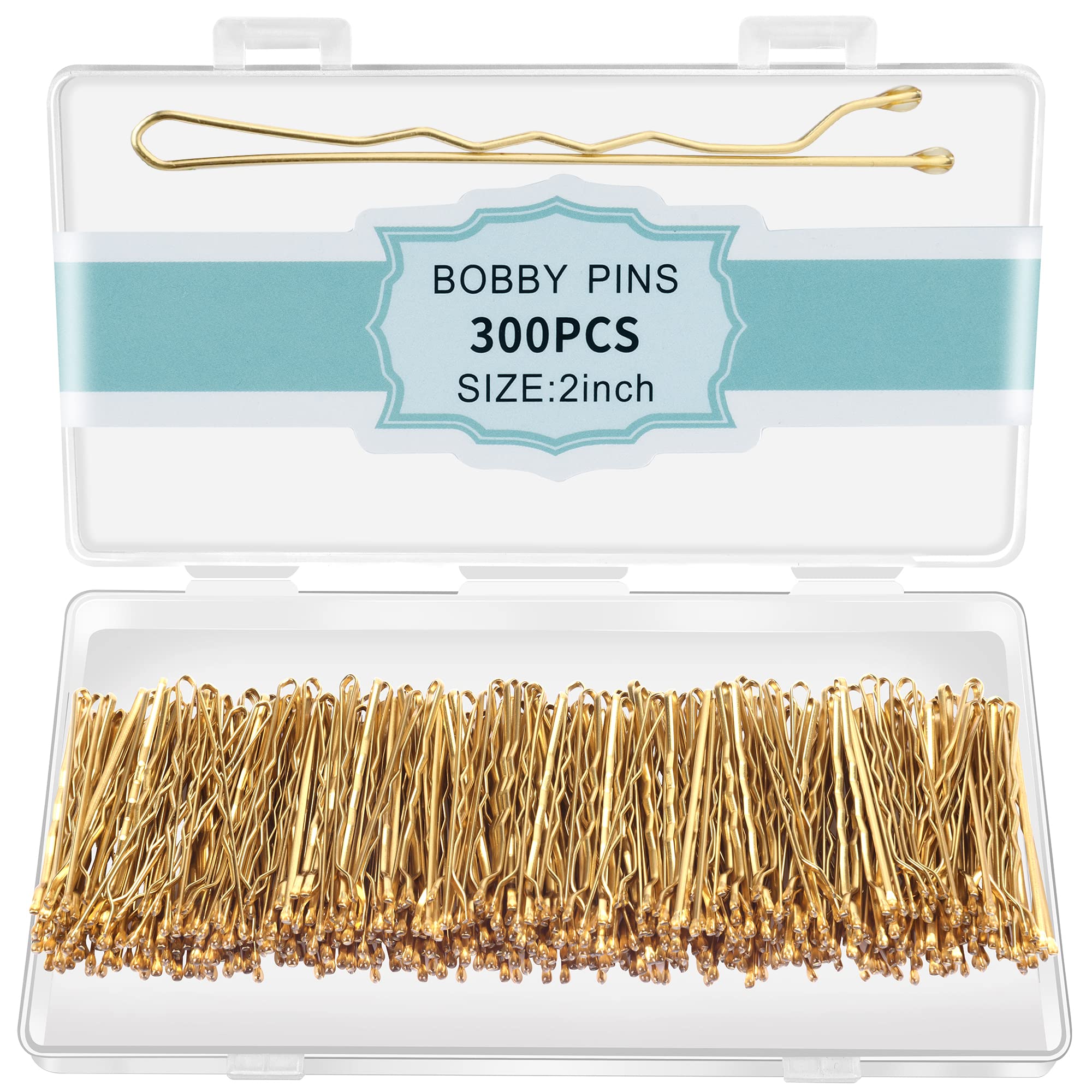 300 Pcs Bobby Pins Blonde, Hair Pins for Women Girls and Kids (Blonde)
