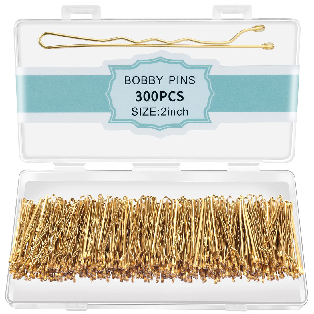 300 Pcs Bobby Pins Blonde, Hair Pins for Women Girls and Kids (Blonde)