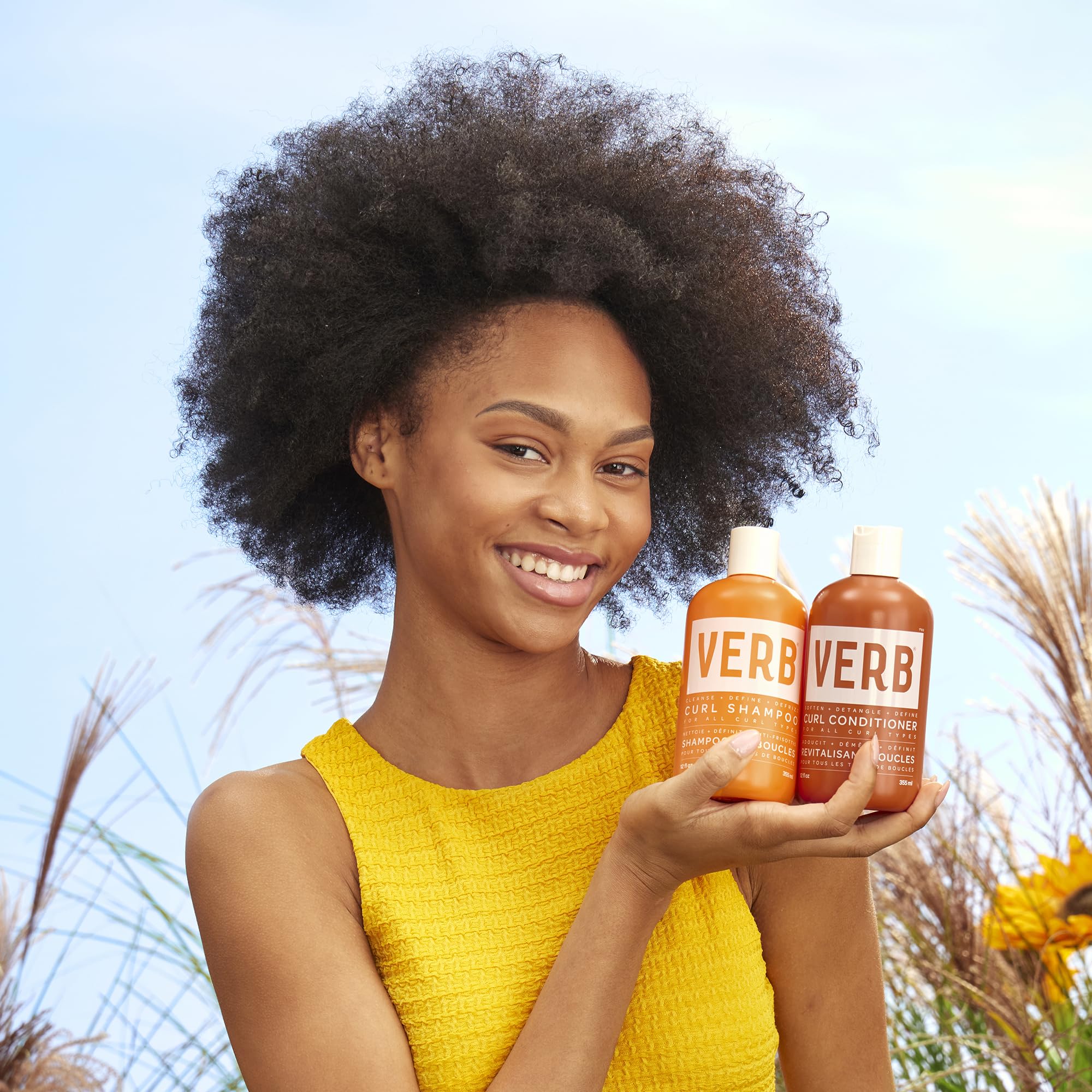 VERB Curl Conditioner - Soften, Define & Hydrate -Vegan Curl Defining Frizz Control-SunflowerCurl Complex,Jojoba and Castor Oil Hair Care Product to Deeply Nourish and Repair Damaged Hair,12 fl oz