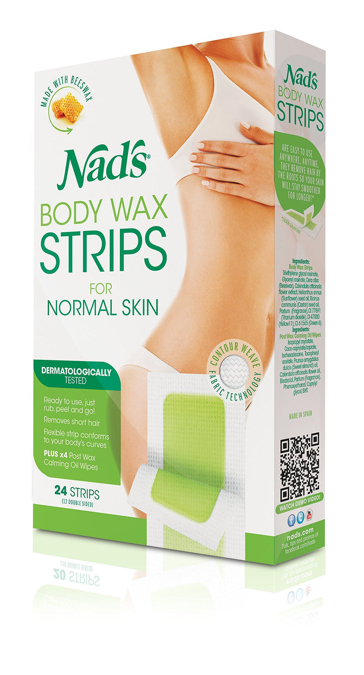 Nad's Hair Removal Strips, 24 Strips (Pack of 2)
