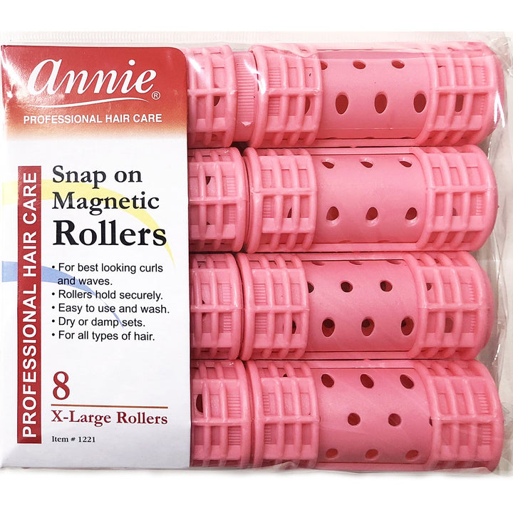 NEWHair Rollers PROFESSIONAL SNAP ON MAGNETIC (X LARGE) All Sizes - Set Hair Dry or damp by Annie by Annie