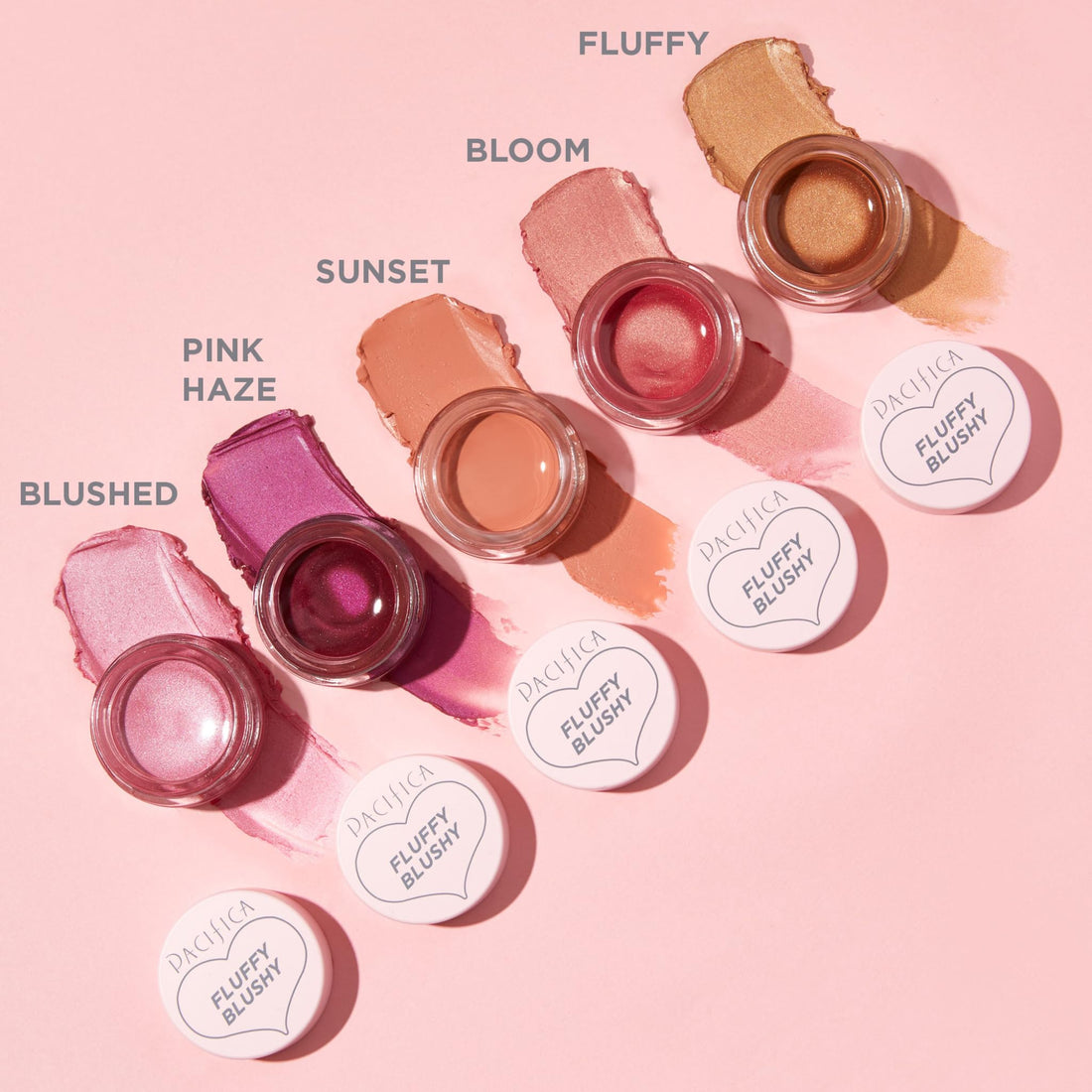 Pacifica Fluffy Blushy Cream Blush – Face Makeup - Fluffy Soft Pink 2-in-1 Whipped Blush for Cheeks & Lips, Air-Whipped Mousse Texture, Hydrating Vegan Collagen, Buildable Dewy Color Clean Beauty