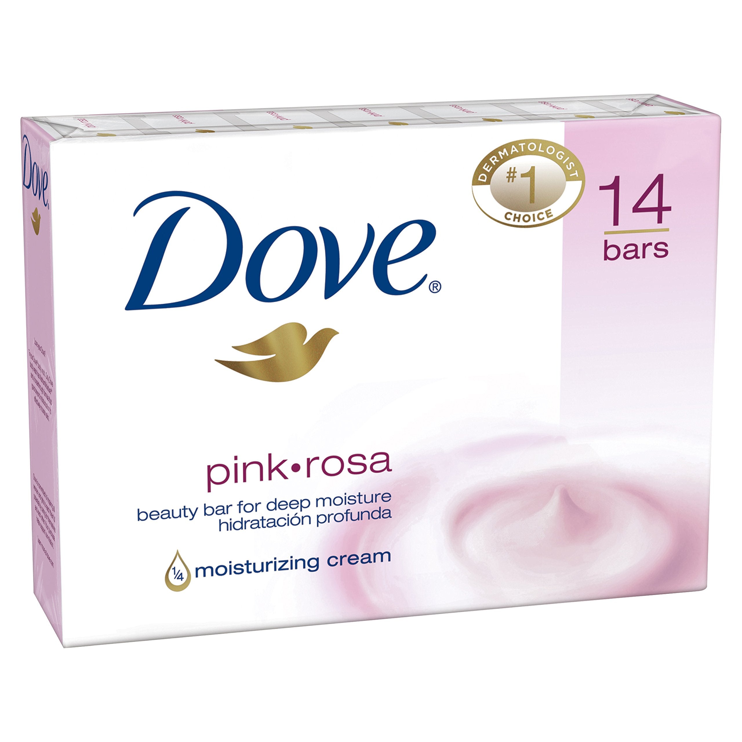 Dove Beauty Bar, Pink 4 oz, 14 Bar