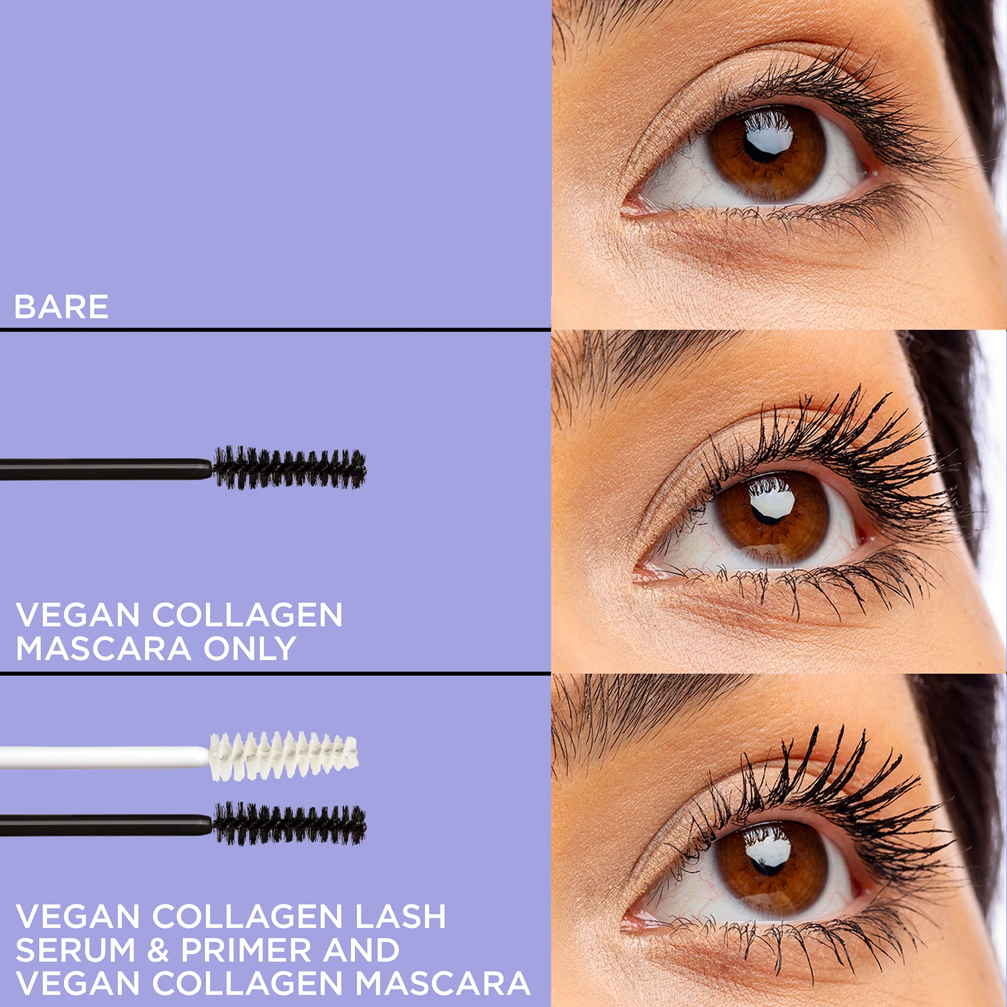 Pacifica Beauty Vegan Collagen Lash Serum and Clear Mascara Primer, Makeup, Conditioning Vitamin E and Vitamin B, Fluffy Lashes, Lash Primer, Cruelty Free, Silicone Free, Clean Makeup,0.24 oz(1 Count)