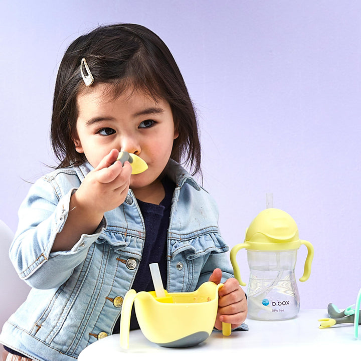 b.box Toddler Cutlery Set – Patented FLORK™ Flower Fork & Easy-Grip Spoon with Travel Case. BPA-Free, Dishwasher Safe. Designed by Occupational Therapists. Ages 9M+ (Bubblegum)