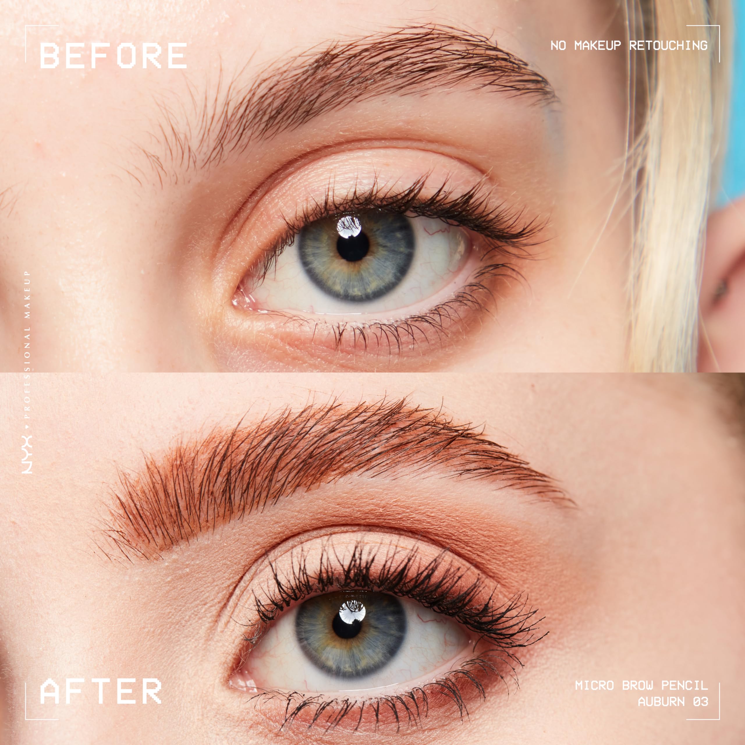 NYX PROFESSIONAL MAKEUP Micro Brow Pencil, Auburn, 1 Count