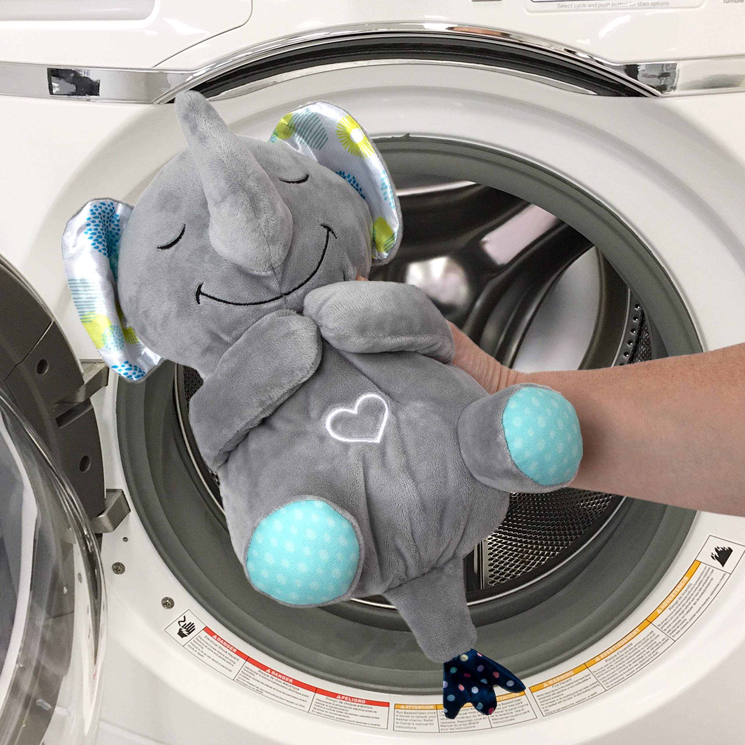 Nuby Lifelike Animated Sleeping Elephant with 8 Soothing Lullabies & 4 Calming White Noises, 30 Min Non-Stop