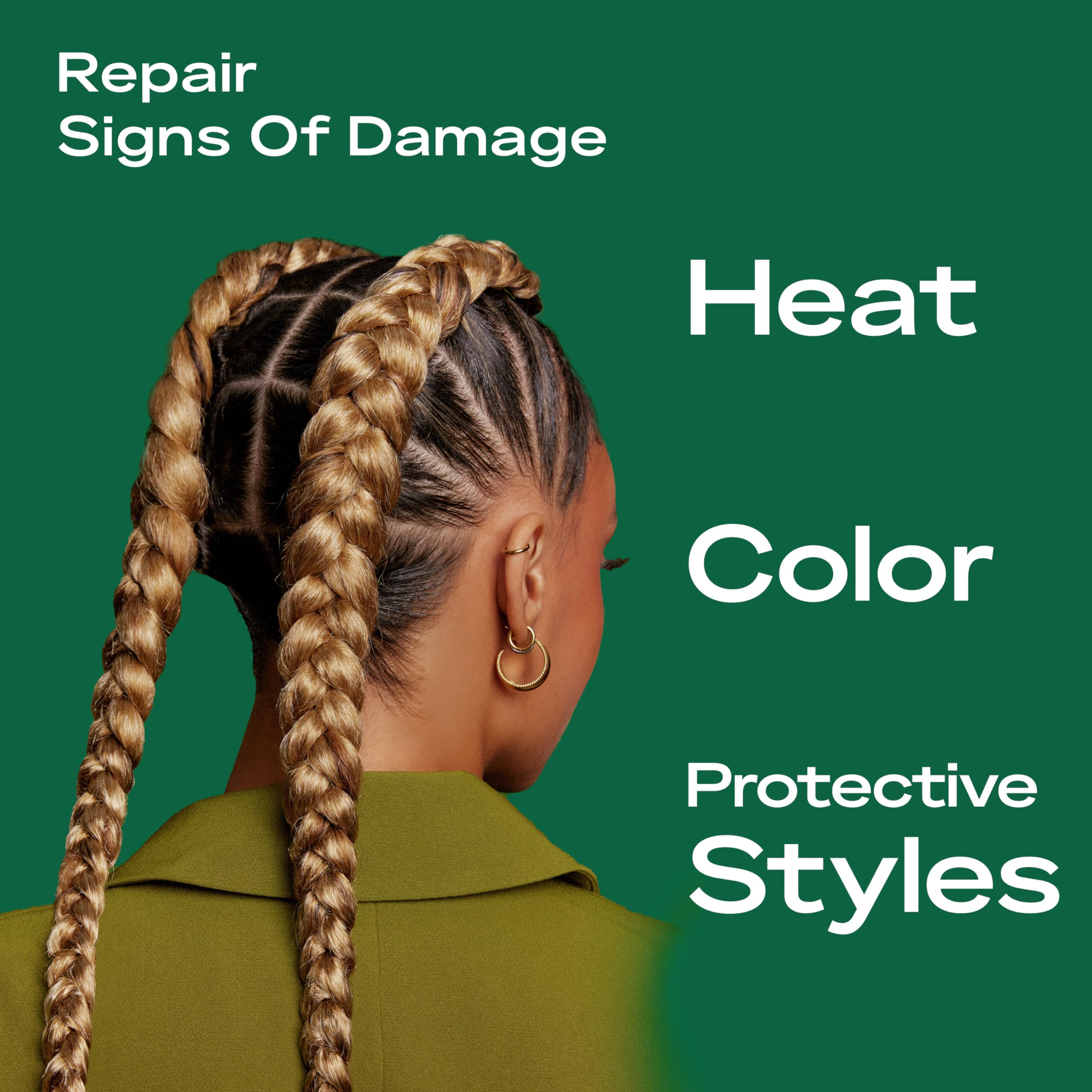 SheaMoisture Bond Repair Shampoo, Conditioner, Leave-In, & Oil Alma Oil 4 Pk to Strengthen Hair with Restorative HydroPlex Infusion