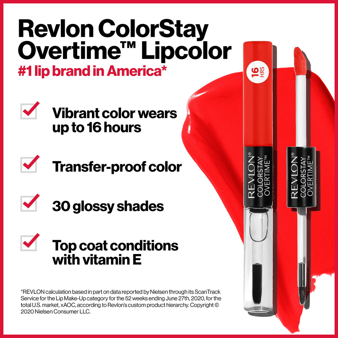 Revlon ColorStay Overtime Lipcolor, Dual Ended Longwearing Liquid Lipstick with Clear Lip Gloss, with Vitamin E in Nude, No Coffee Break (570), 0.07 oz