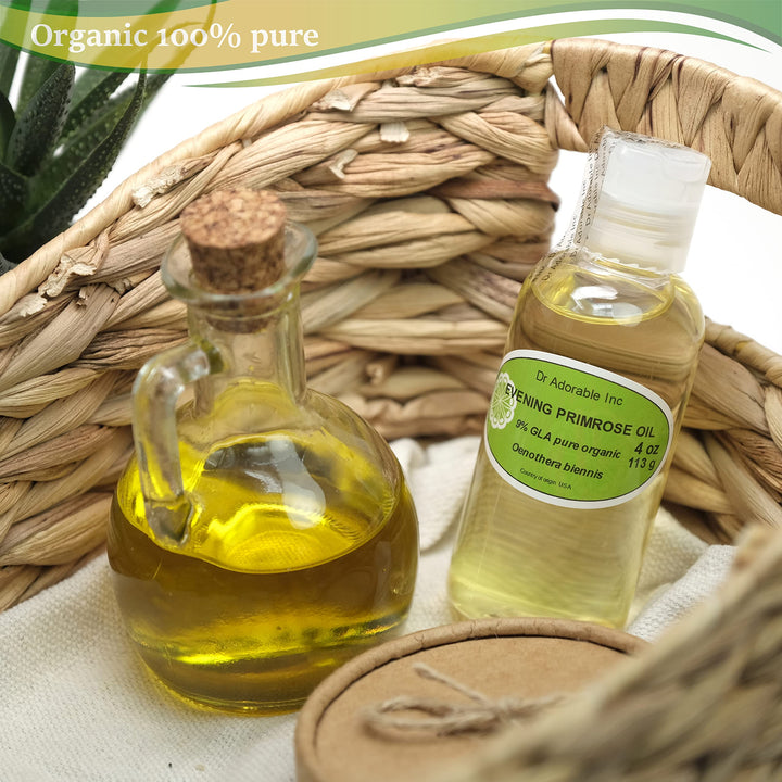 Evening Primrose Carrier Oil Organic Pure Cold Pressed by Dr.Adorable 4 Oz