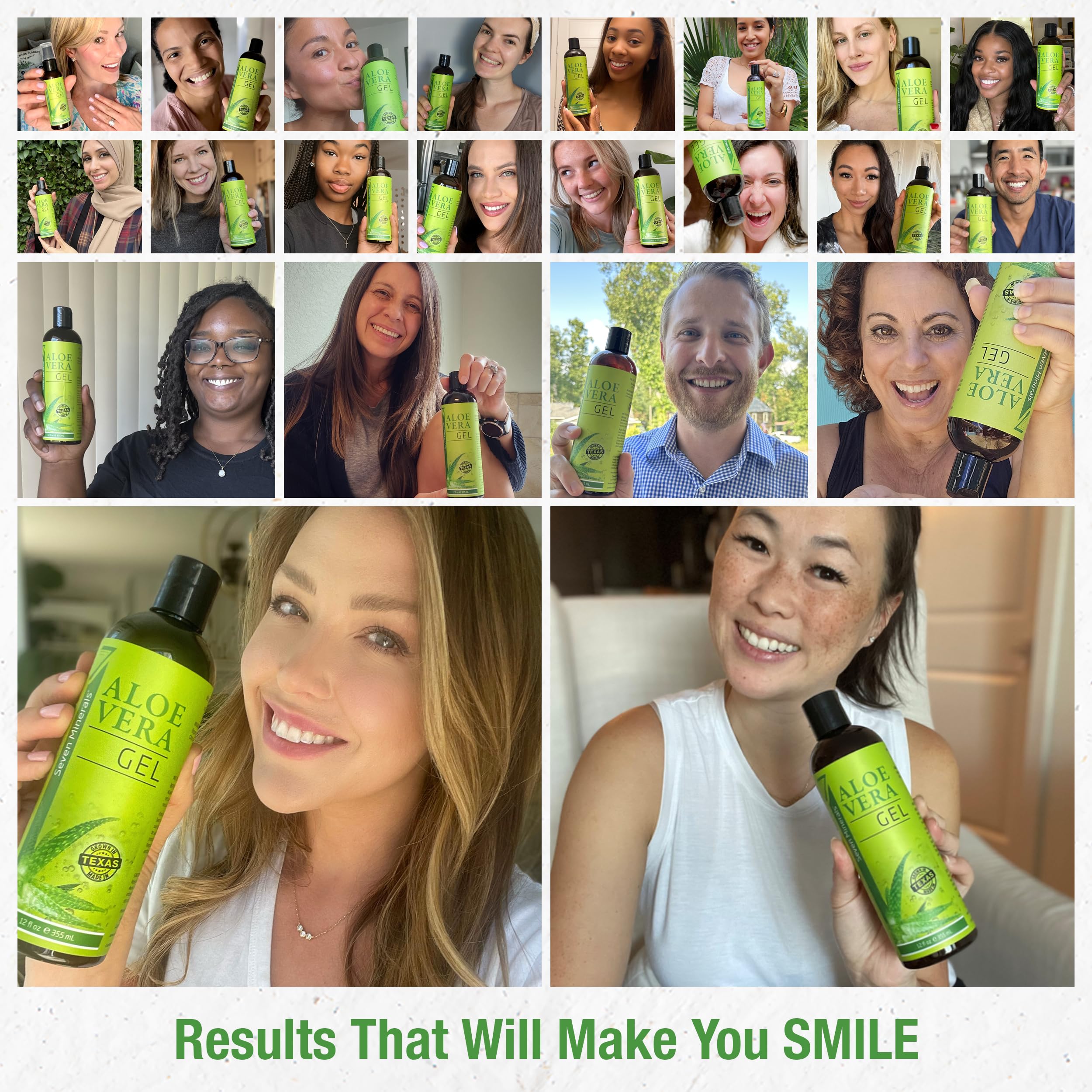 Seven+Minerals Aloe Vera Gel, 355 g