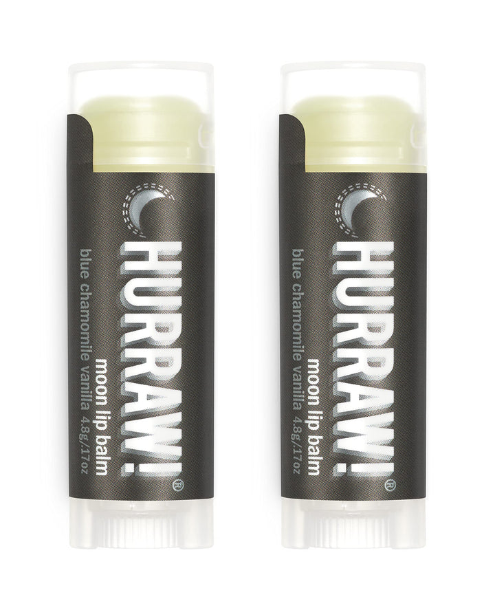 2-Pack Hurraw! All Natural Lip Balm Night Treatment (Moon)
