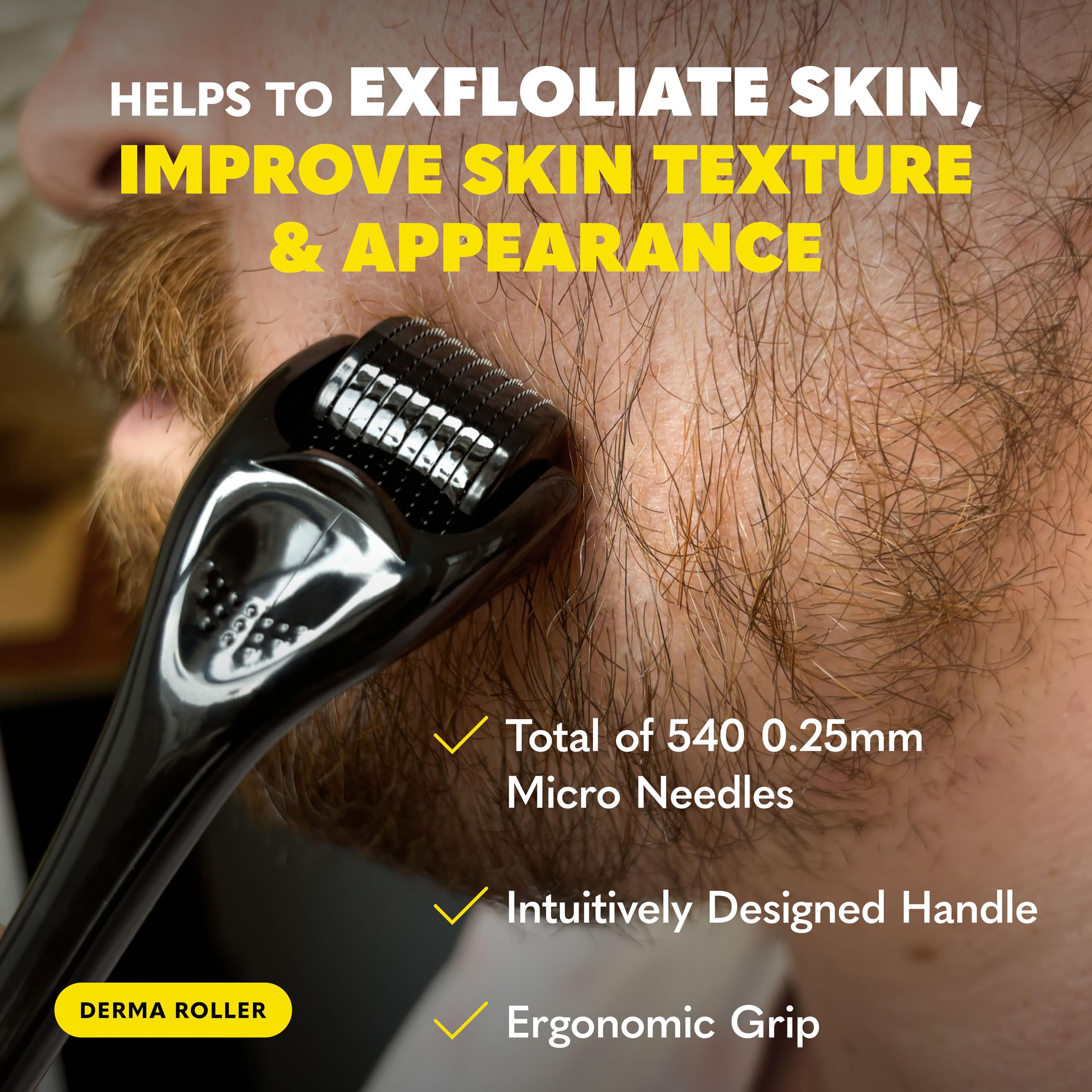 The Beard Club Signature Beard Growth Kit - Derma Roller, Beard Growth Oil, Beard Growth Vitamins, Vitamin Spray & Beard Brush - Gift Set