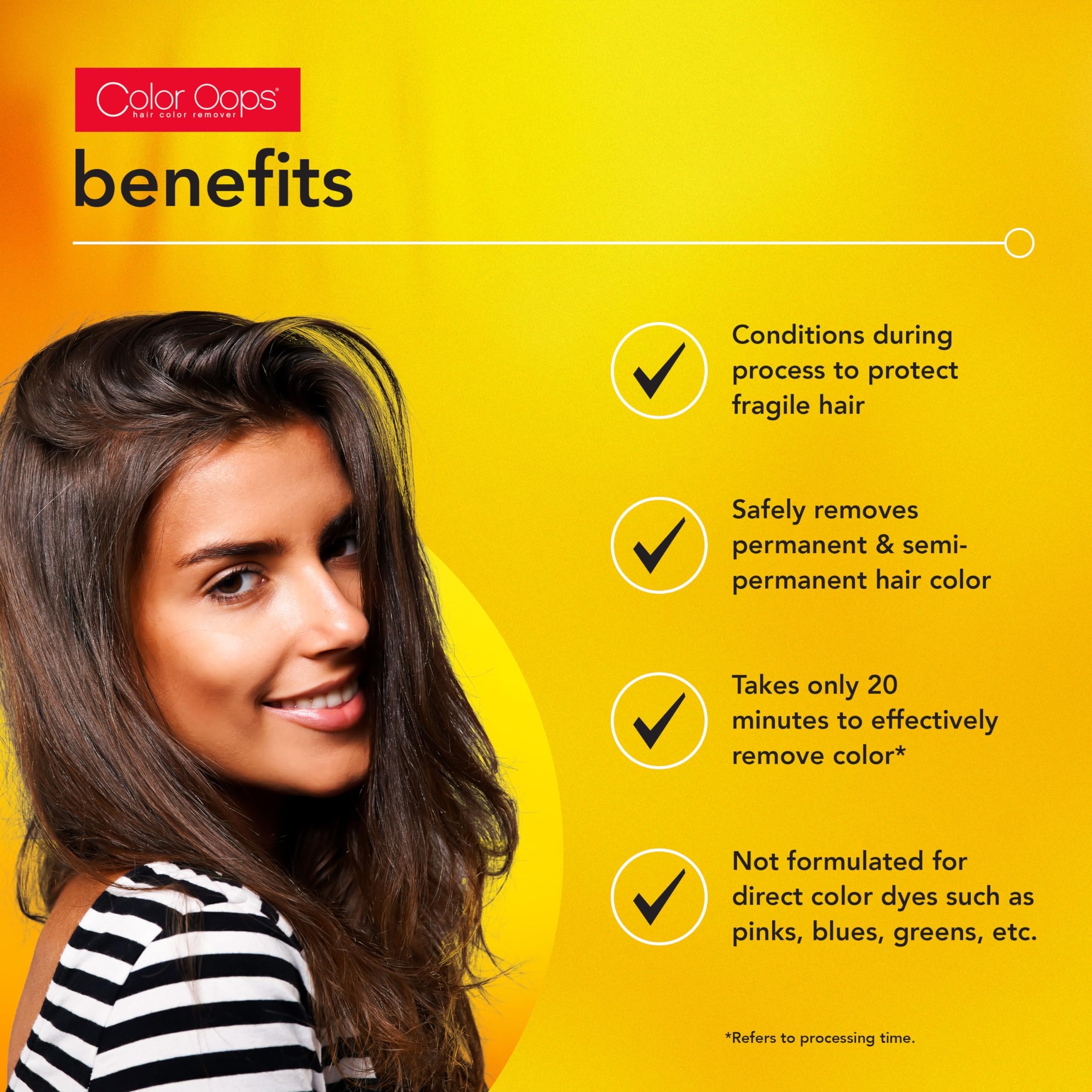 Color Oops Extra Conditioning Hair Color Remover, 1 Application, Hair Dye Remover Processes in 20 Minutes, Safely Removes Permanent & Semi-Permanent Hair Color, Ammonia & Bleach Free