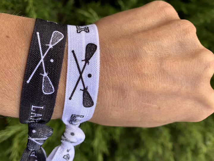 Infinity Collection Lacrosse Hair Accessories, 5 Pack Lacrosse Hair Ties for Girls, Lax Party Favors and Gifts for Lacrosse Players