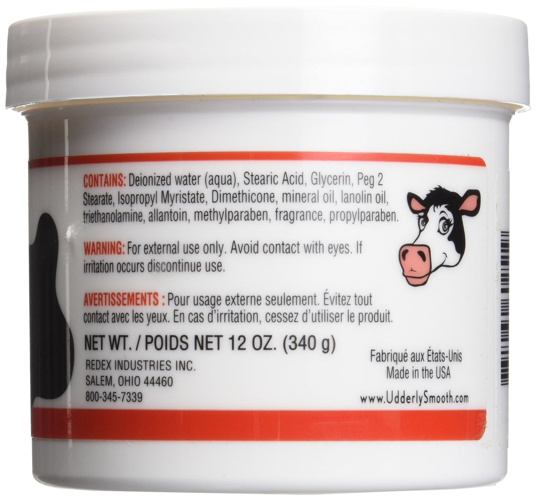 Udderly Smooth Udder Cream, Skin Moisturizer, 12 Ounce Jar