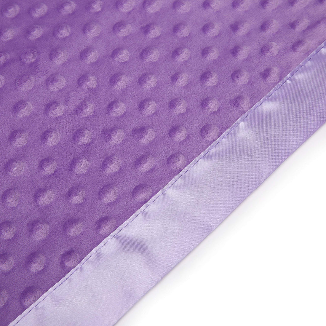 Pro Goleem Baby Soft Minky Dot Blanket with Silky Satin Backing Baby Gifts for Boys and Girls (Purple, 30’’ x 40’’)