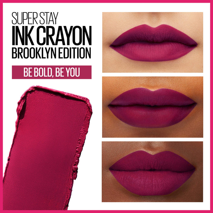 Maybelline New York Maybelline Super Stay Ink Crayon Matte Longwear Lipstick Makeup, Be Bold, Be You, 0.04 Ounce ., 120 Be Bold, Be You, 0.04 ounces (Pack of 2)
