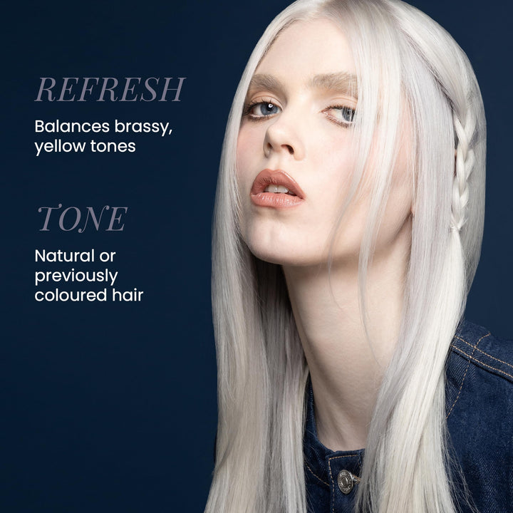 ALOXXI InstaBoost PLATINUM Color Depositing Conditioner Mask, Instant Temporary Hair Color Dye, Ultra Conditioning Color Masque Balances Brassy, Yellow Tones (Ultimate Platinum), 6.8 Fl Oz