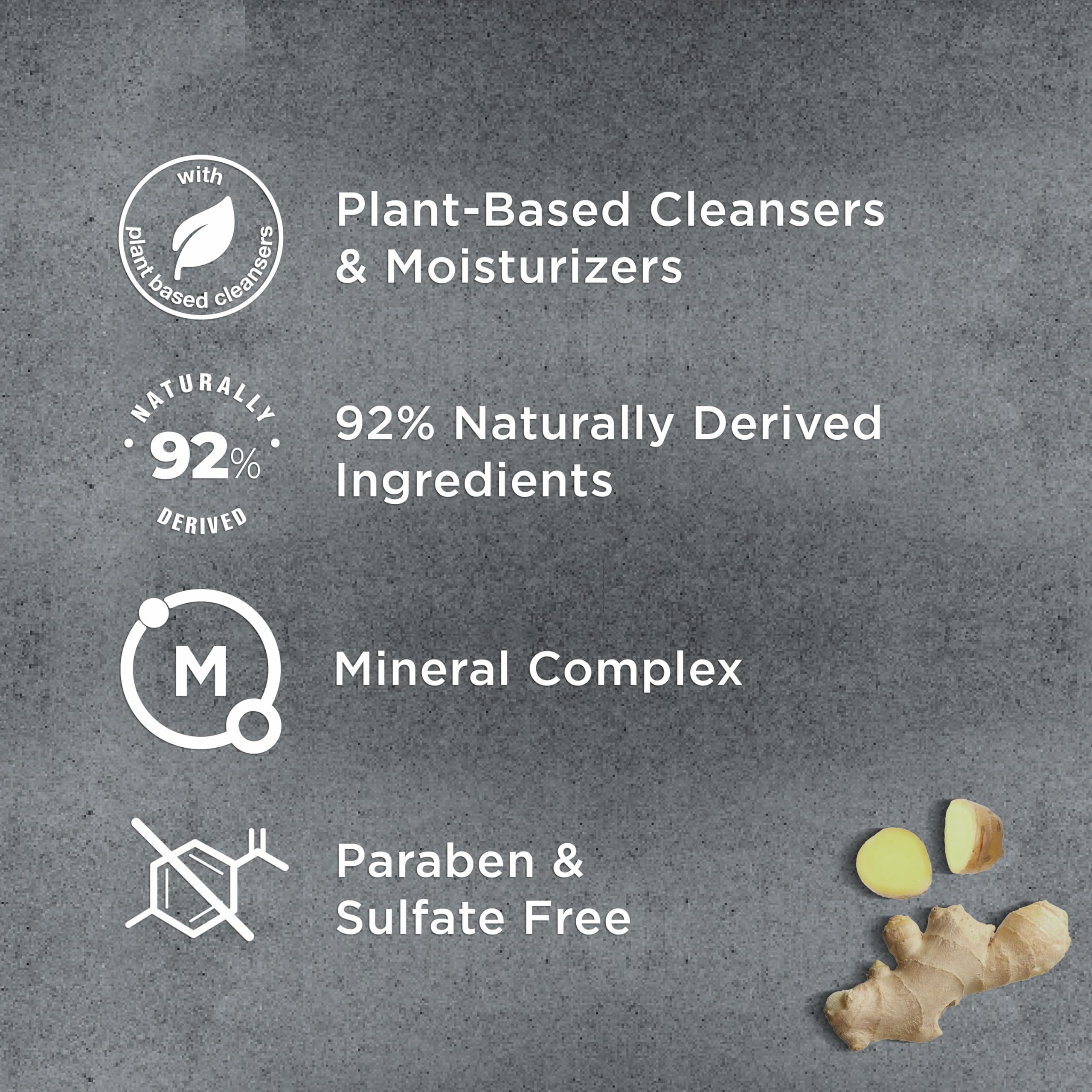 Dove Men+Care 2-in-1 Shampoo + Conditioner Ginger & Coconut Oil for Hydrated Hair, +Mineral Complex, 17.5 oz