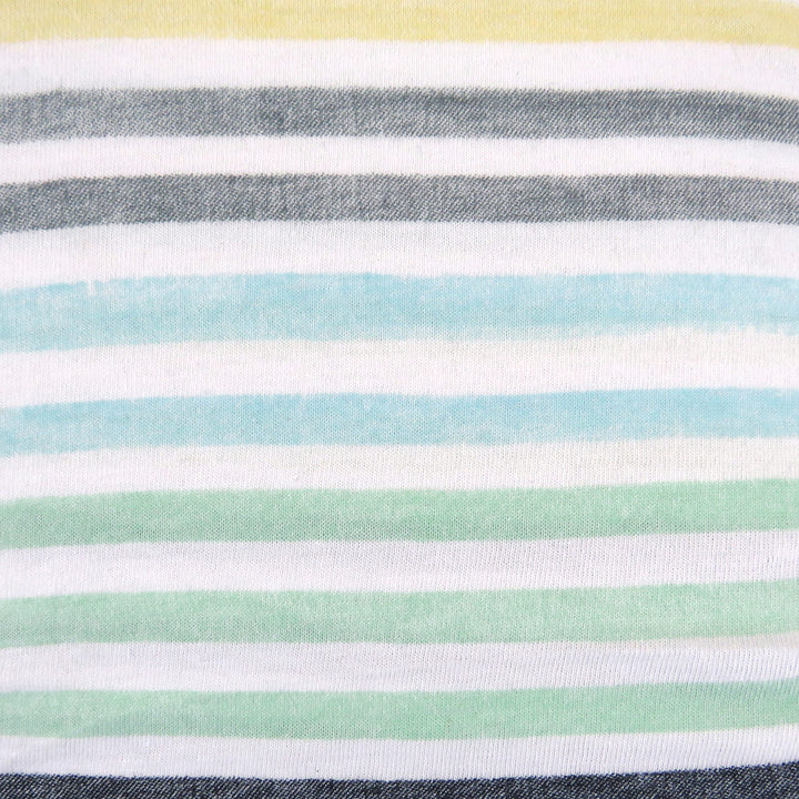 HonestBaby Boys Organic Cotton Changing Pad Cover, Rainbow Stripe Blues, One Size